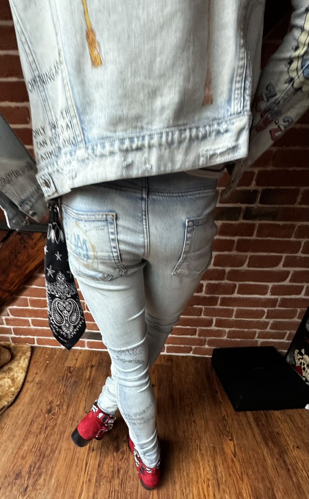 Amiri Amiri Zig Zag denim jacket Size US L / EU 52-54 / 3 - 10 Thumbnail