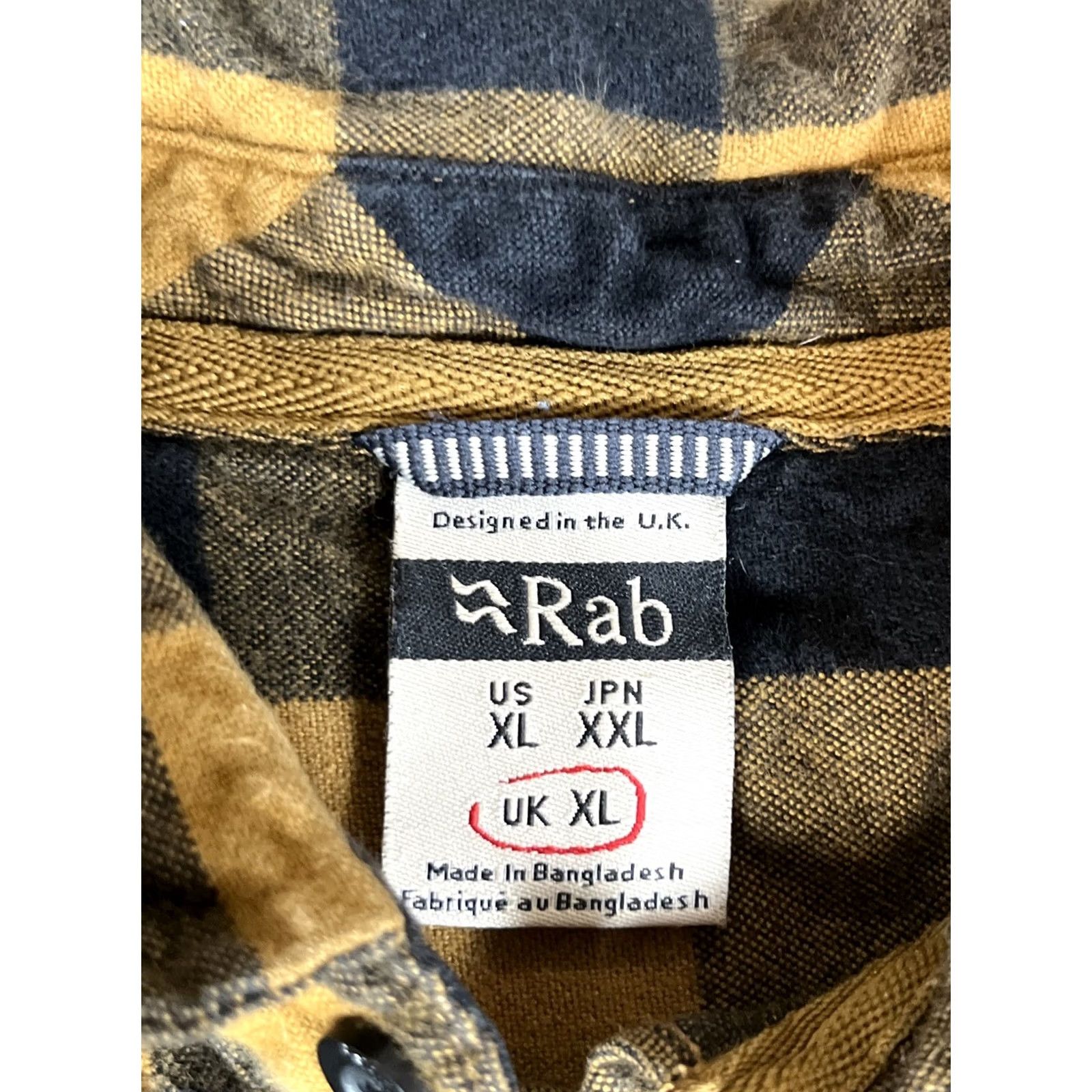 Rab Rab Button-Up Shirt XL Gold Check Flannel Cotton Men Size US XL / EU 56 / 4 - 2 Thumbnail