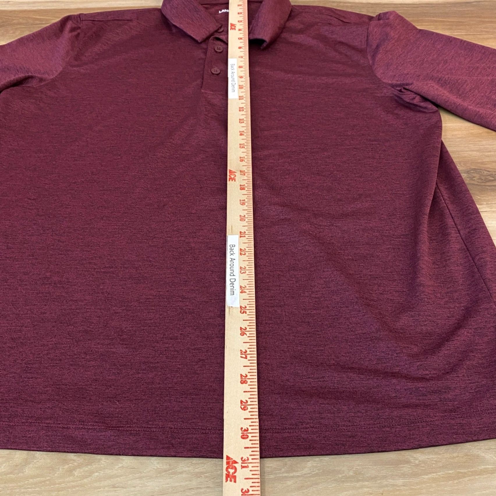 Lands' End Lands' End Polo Shirt Mens L Burgundy Short Sleeve Performance/Activity: Walking, Tennis, Golf, School, Hiking Size US L / EU 52-54 / 3 - 5 Thumbnail