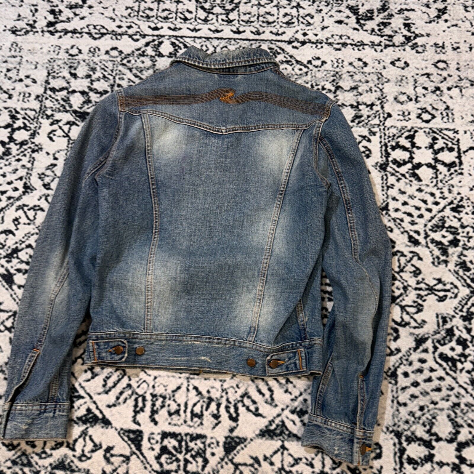 Nudie Jeans × Vintage Vintage Nudie Jeans Blue Cotton Denim Trucker Jacket Size S Size US S / EU 44-46 / 1 - 18 Thumbnail