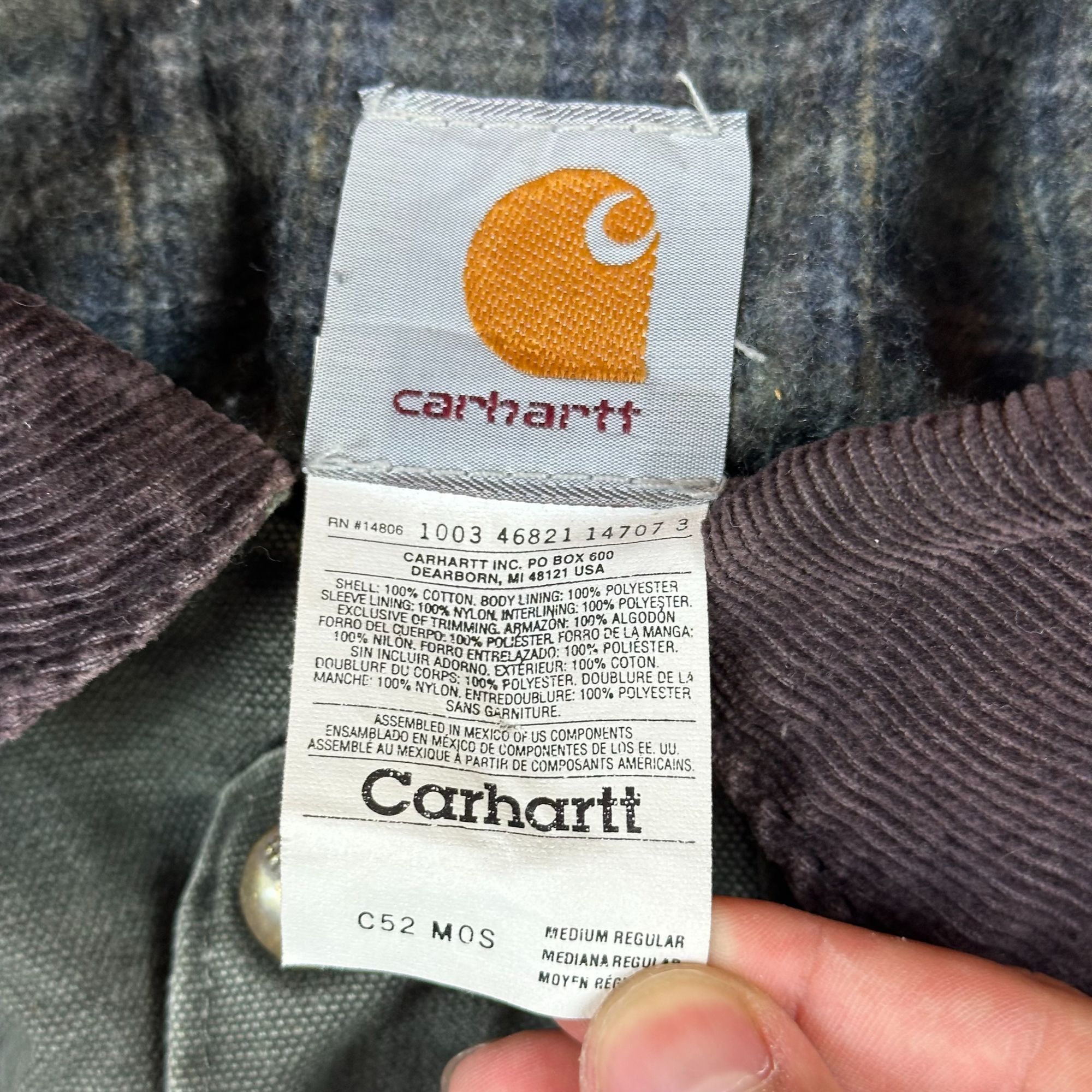 Carhartt Carhartt Mens Heavyweight Washed Duck Jacket With Corduroy C Size US M / EU 48-50 / 2 - 3 Thumbnail
