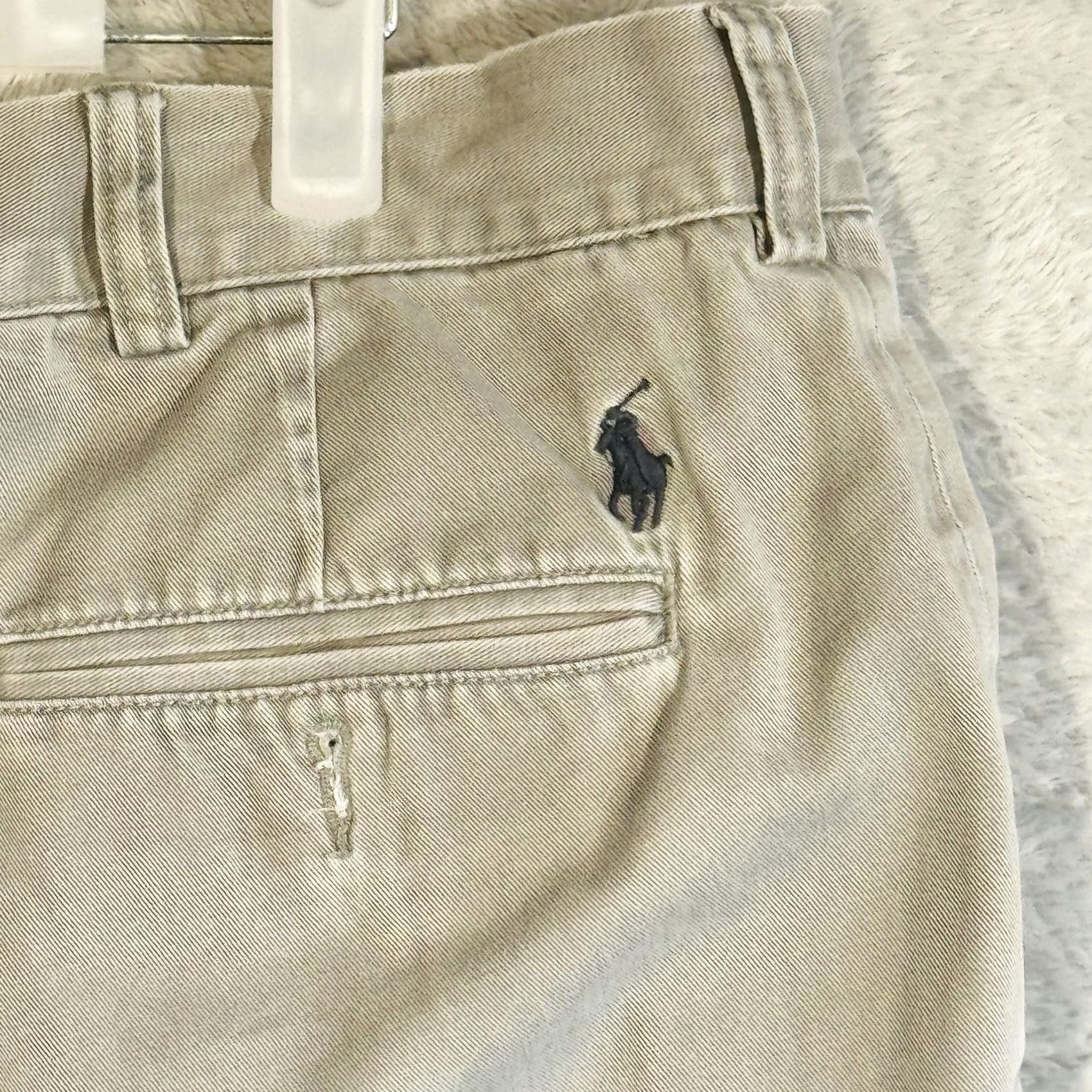 Polo Ralph Lauren Polo Ralph Lauren Preston Chino Pants Mens 38x30 Beige Pleated Cotton Pants with Pockets Logo Button Front Zip Fly Size US M / EU 48-50 / 2 - 7 Thumbnail