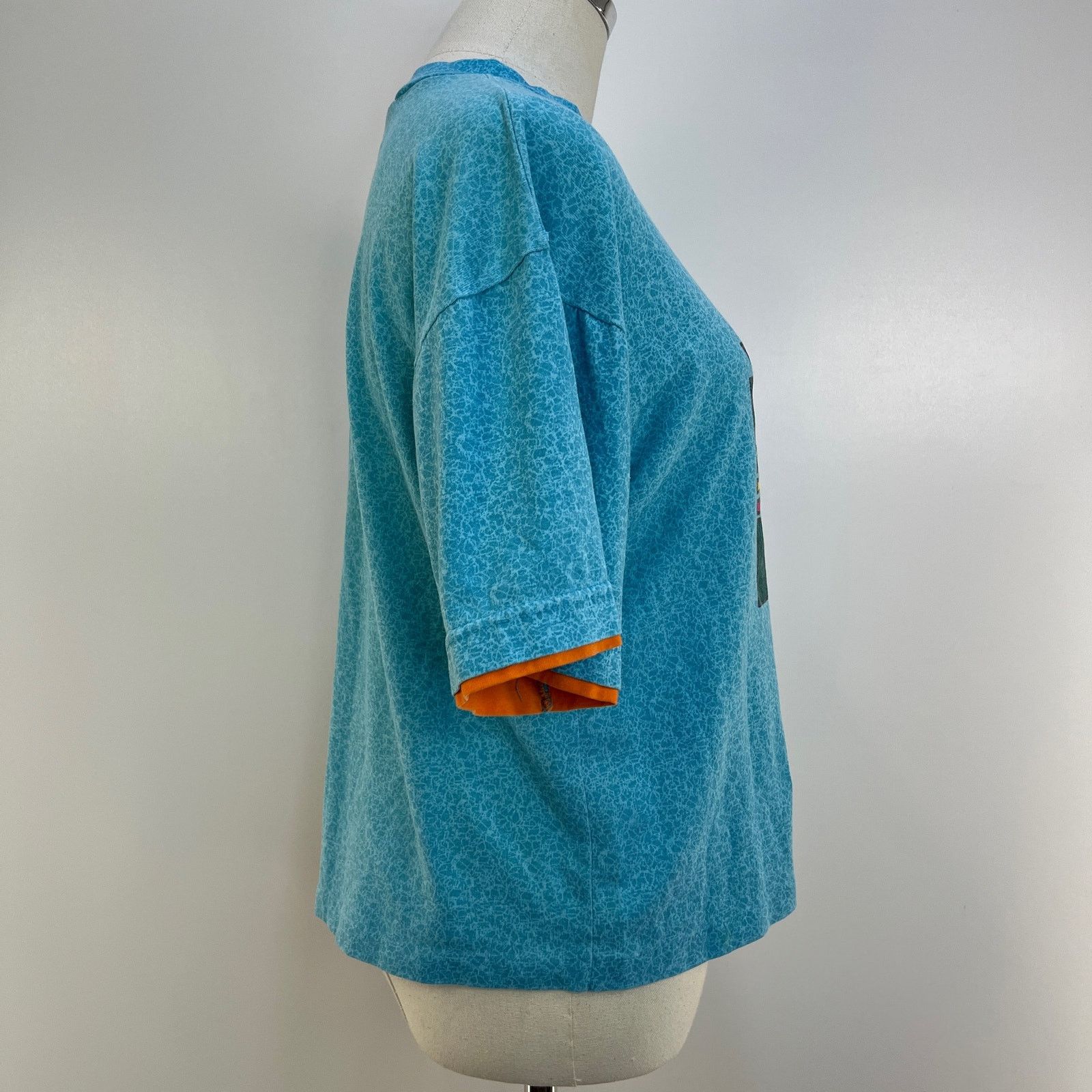 Vintage Vintage 90s Gitano Crop Graphic Tee Blue Sports Science Size L / US 10 / IT 46 - 6 Thumbnail