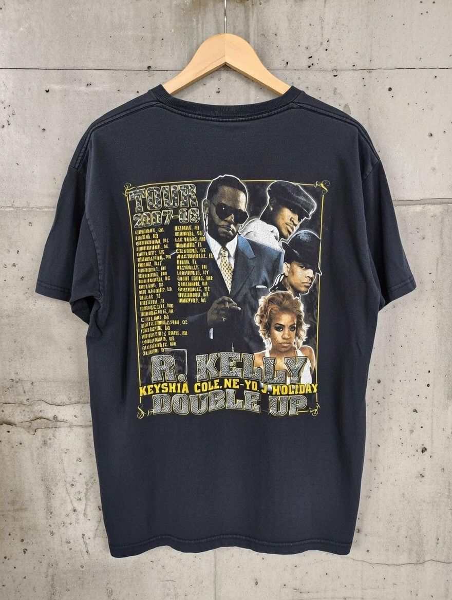 Vintage 2007 R.Kelly x Keisha Cole Double-Up Tour Tee Size US L / EU 52-54 / 3 - 2 Thumbnail