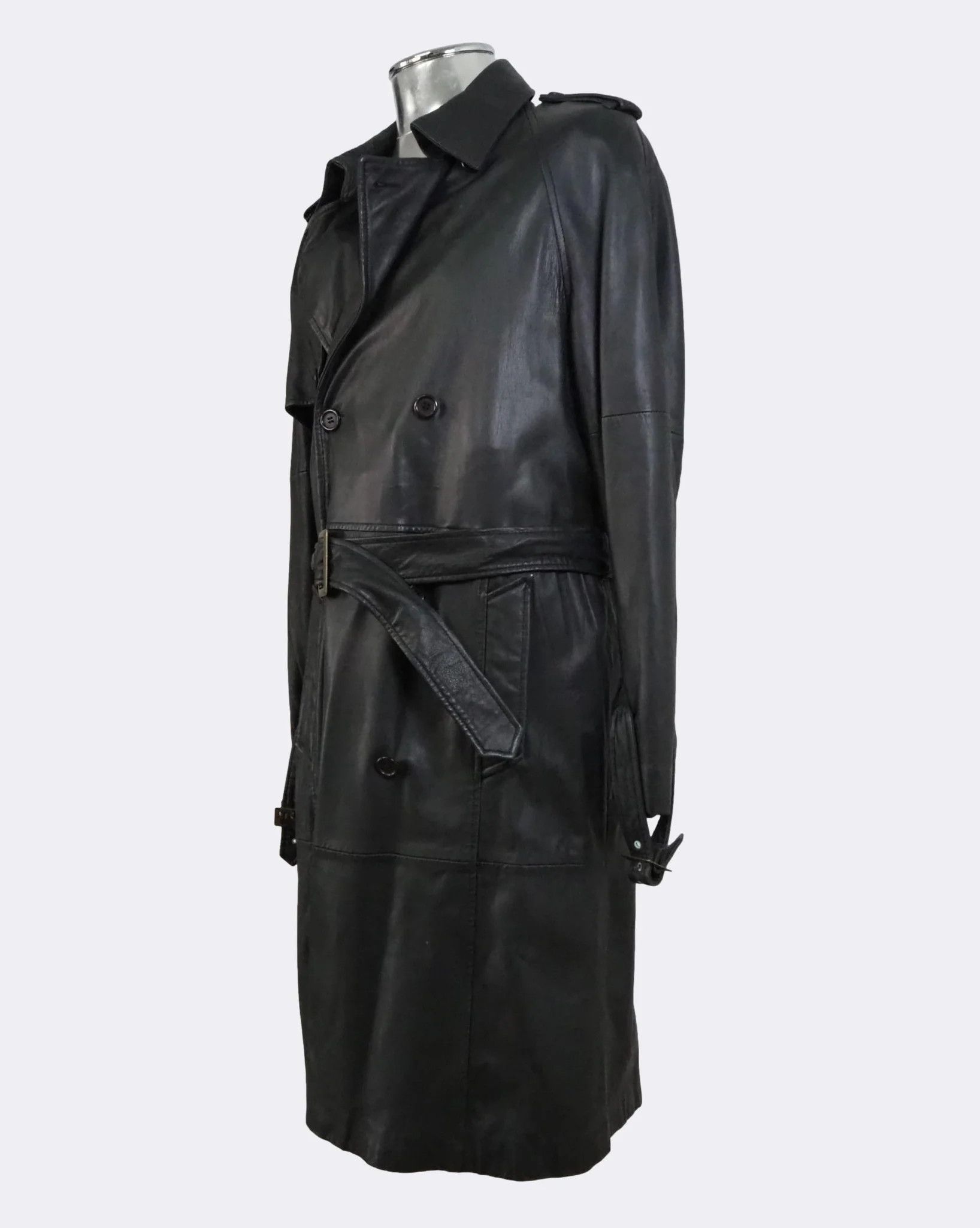 Cavalli Class Men's Cavalli Classs Leather Belted Trench Coat Jacket $1230 Size US M / EU 48-50 / 2 - 8 Thumbnail