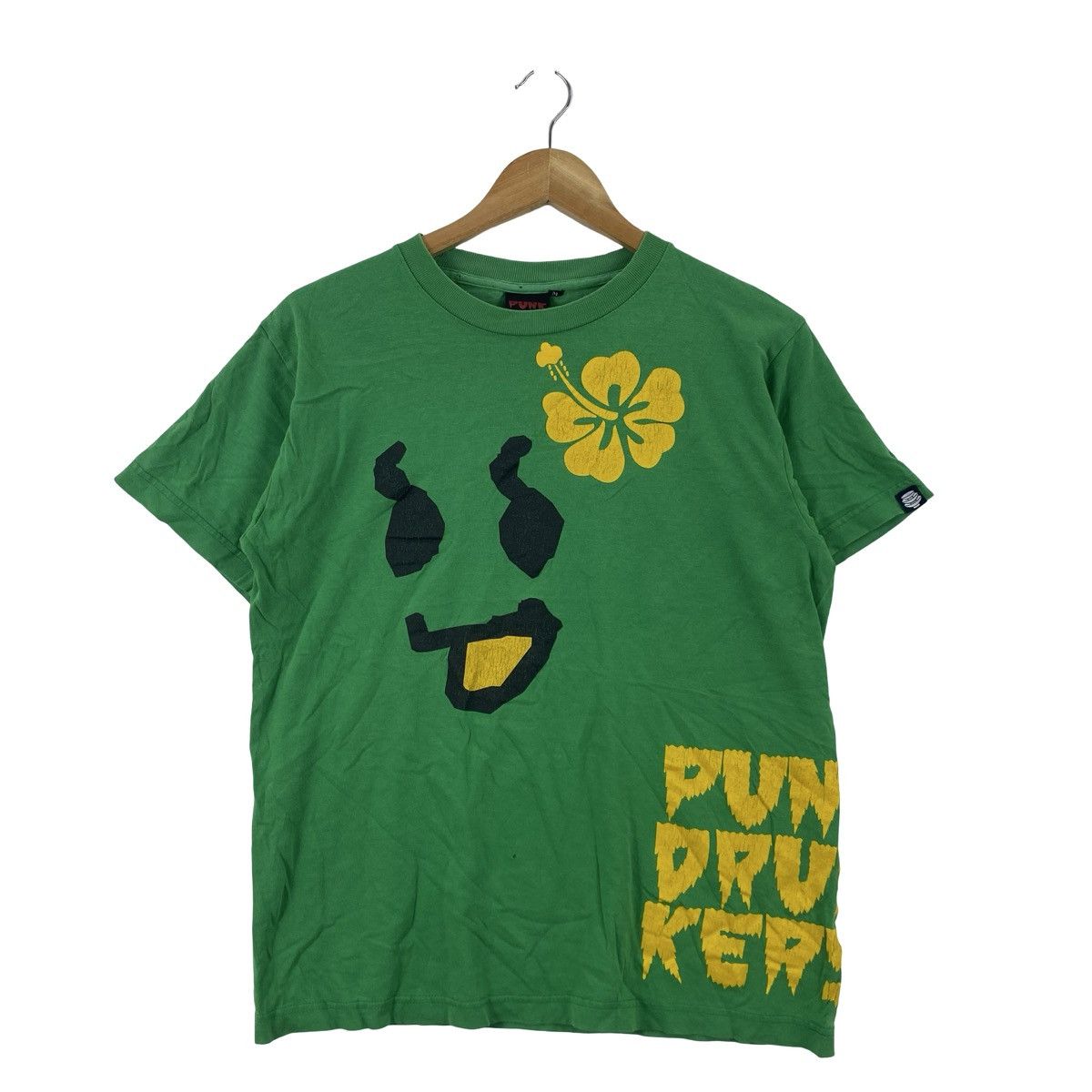 Other PUNK DRUNKERS Graphic Face Hibiscus Logo Streetwear Tee Size US M / EU 48-50 / 2 - 1 Thumbnail
