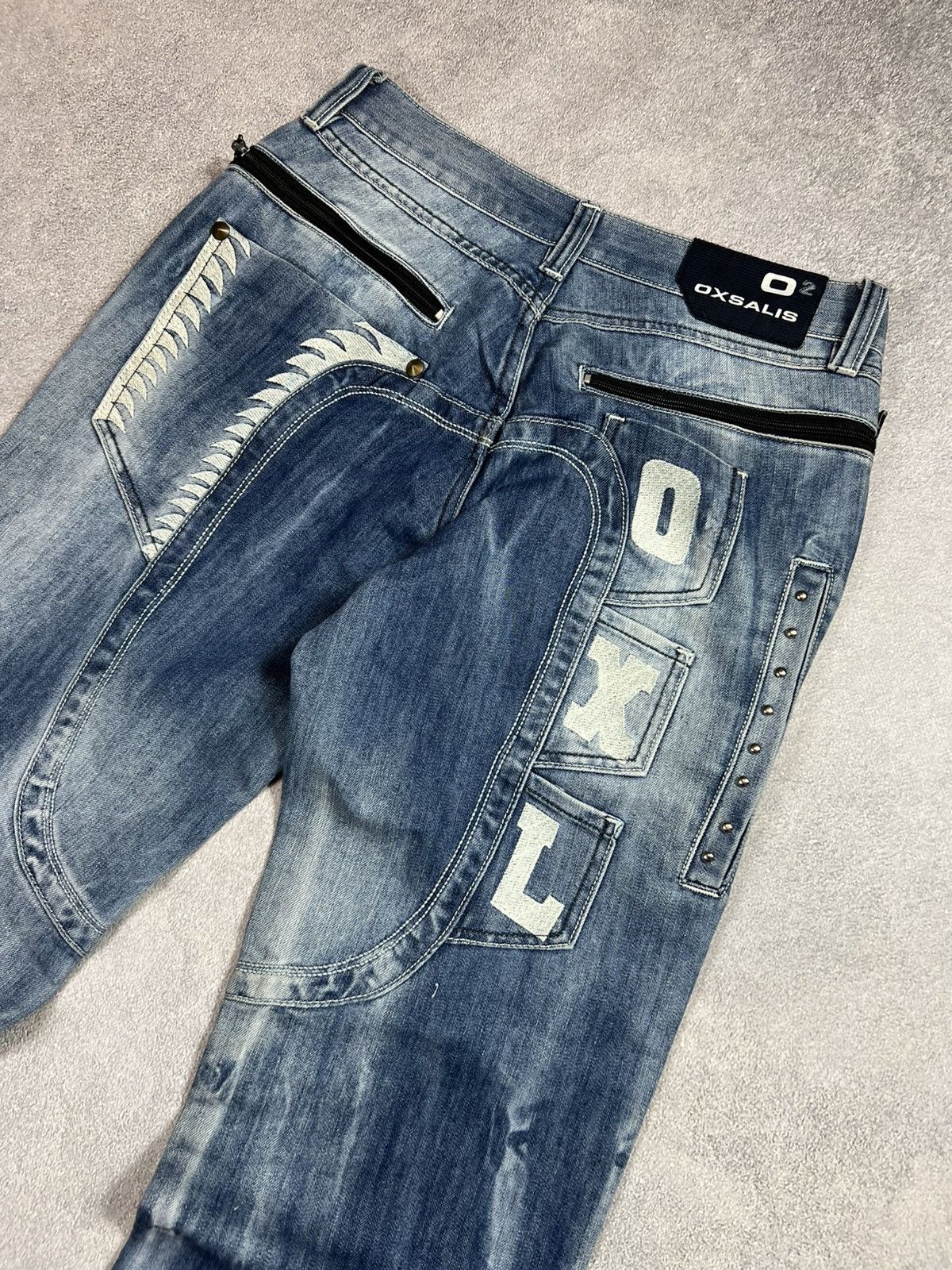 Japanese Brand VTG Sexy Rick Owens Style Diesel Japanese Washed Baggy Jeans Size US 31 - 4 Thumbnail