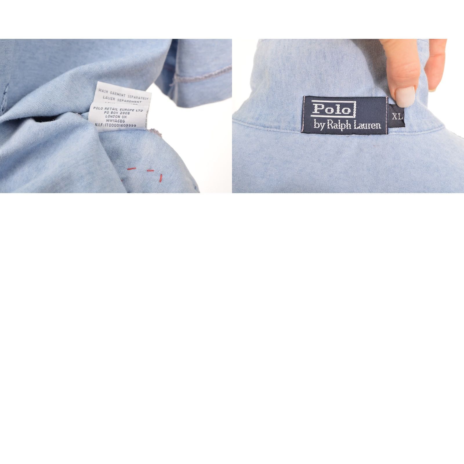 Polo Ralph Lauren Polo Ralph Lauren Polo Shirt XL Patchwork Vintage DDP Mens Short Sleeve Blue Size US XL / EU 56 / 4 - 8 Thumbnail