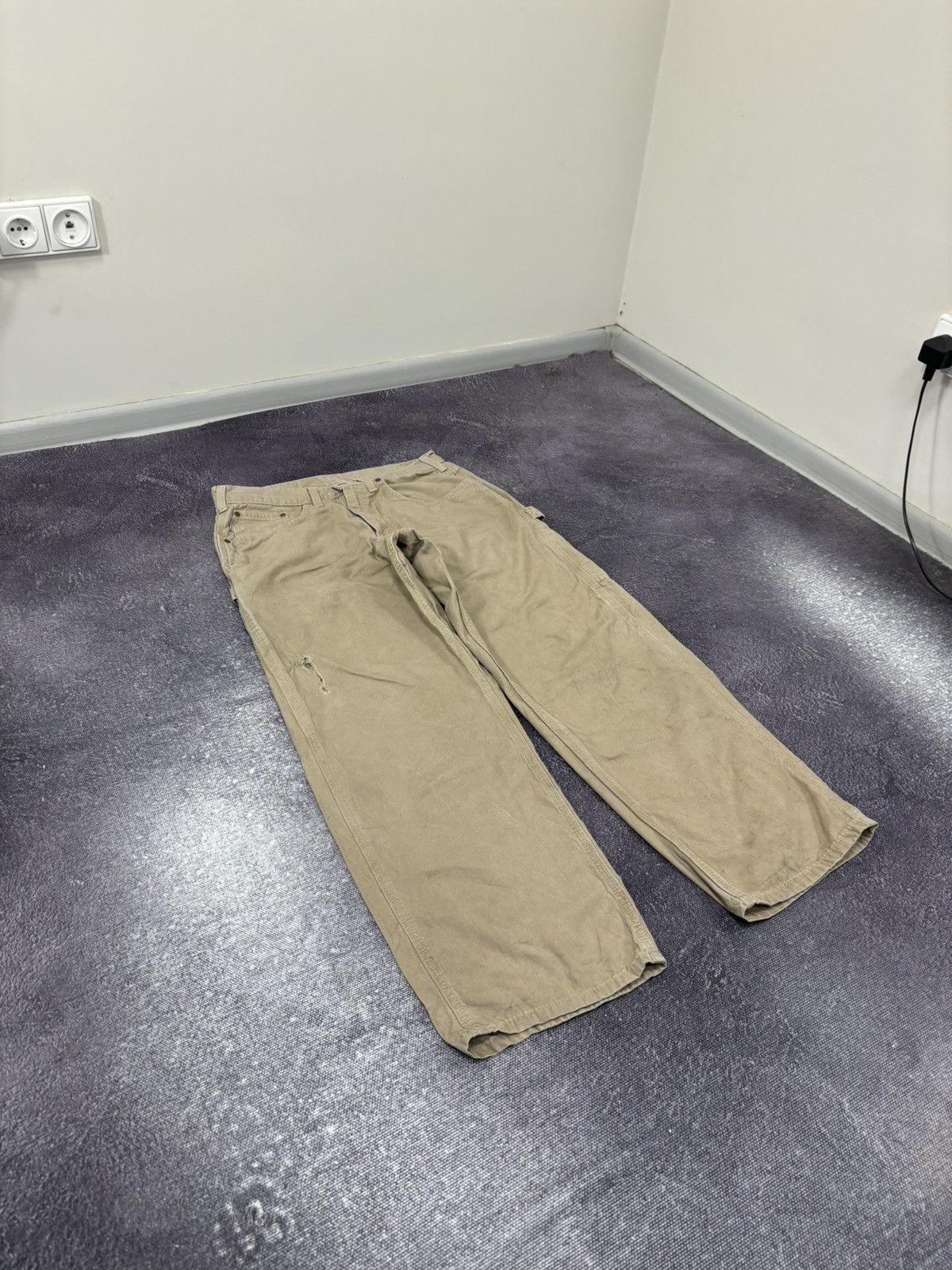 Carhartt Vintage Carhartt USA Cream Work Hype Baggy Pants Size US 33 - 10 Thumbnail