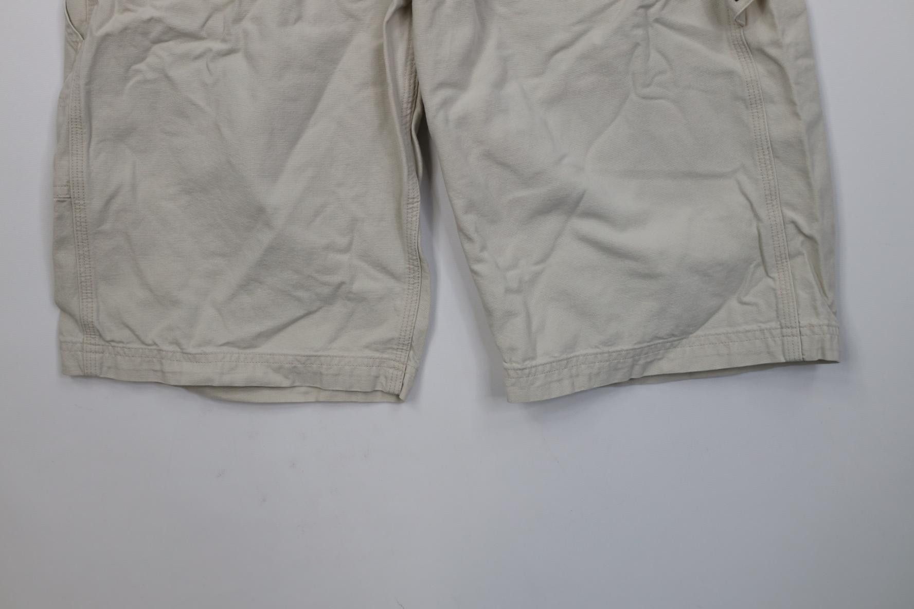 Polo Ralph Lauren Vintage 90s Y2K Ralph Lauren Canvas Dungaree Shorts Stone Size US 30 / EU 46 - 4 Thumbnail