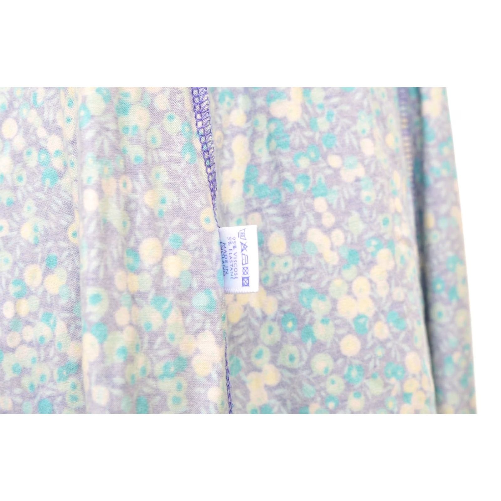 Vintage Brora Dress DDP Floral Print Viscose Blend Long A-Line 16 Blue Womens Size XXL / US 16-18 / IT 52-54 - 5 Thumbnail