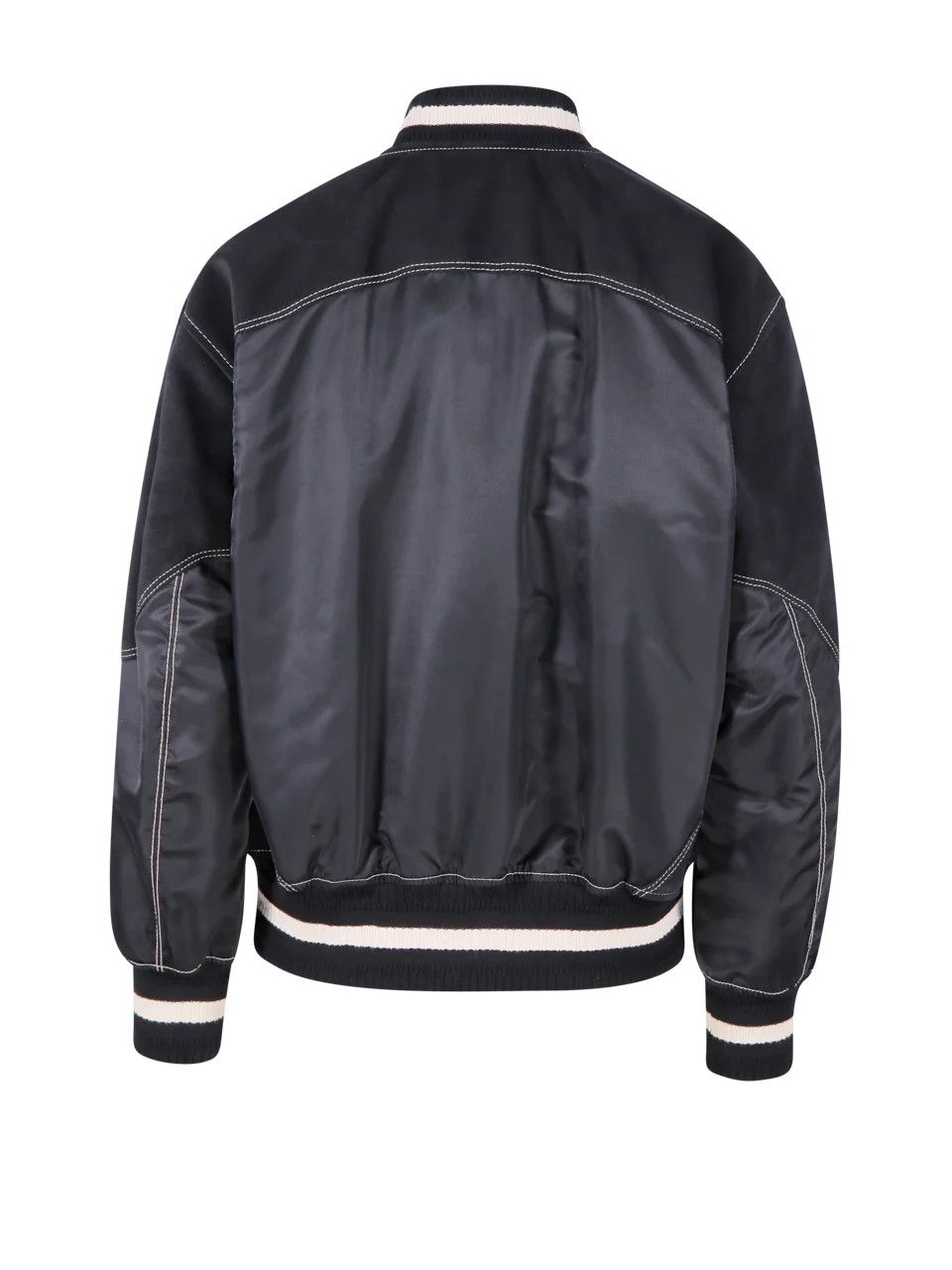 Givenchy o1w1db10325 Bi Meterial Oversized Varsity Jacket in Black Size XS / US 0-2 / IT 36-38 - 2 Thumbnail