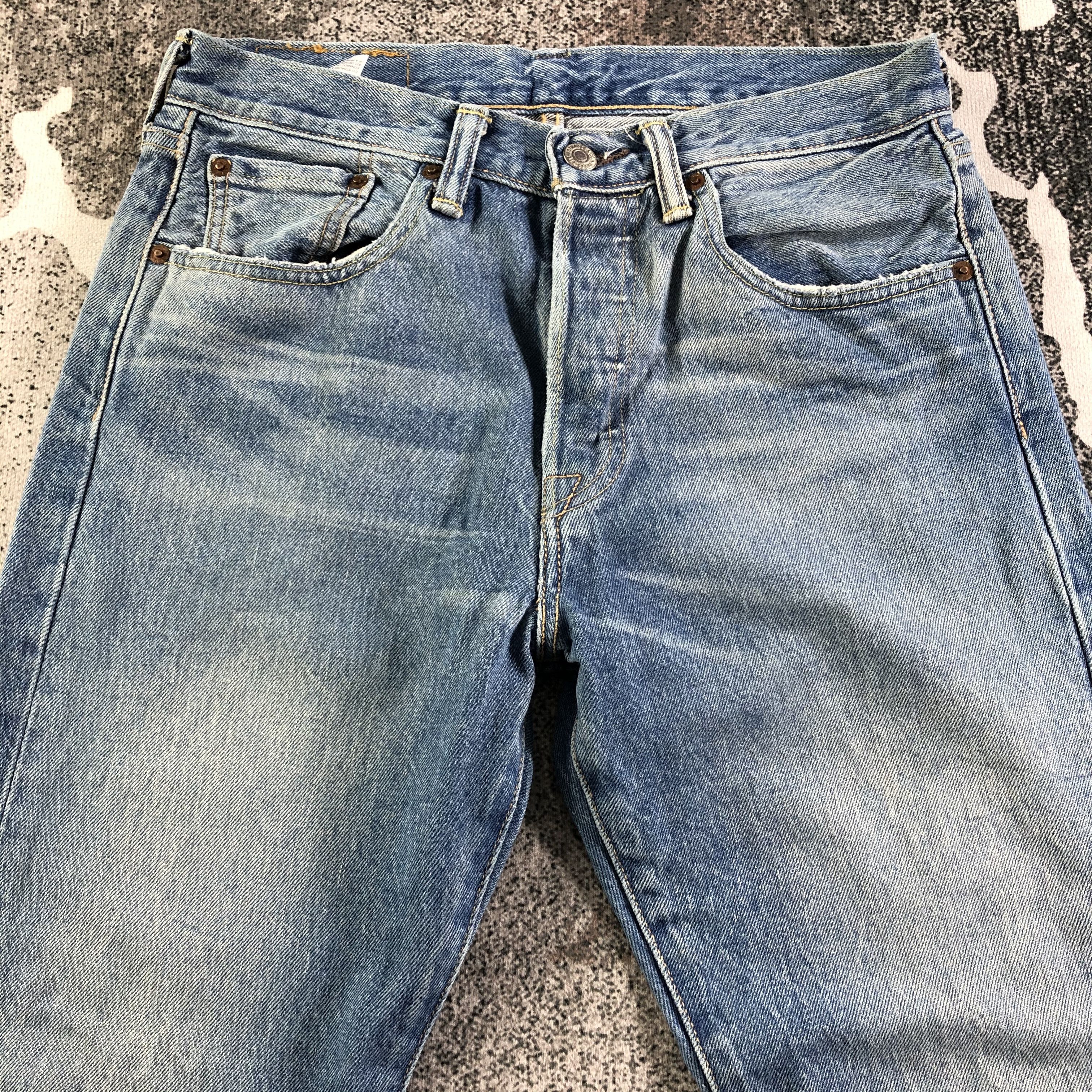Levi's Levis 501 Jeans Ripped Denim KJ2249 Size US 28 / EU 44 - 3 Thumbnail