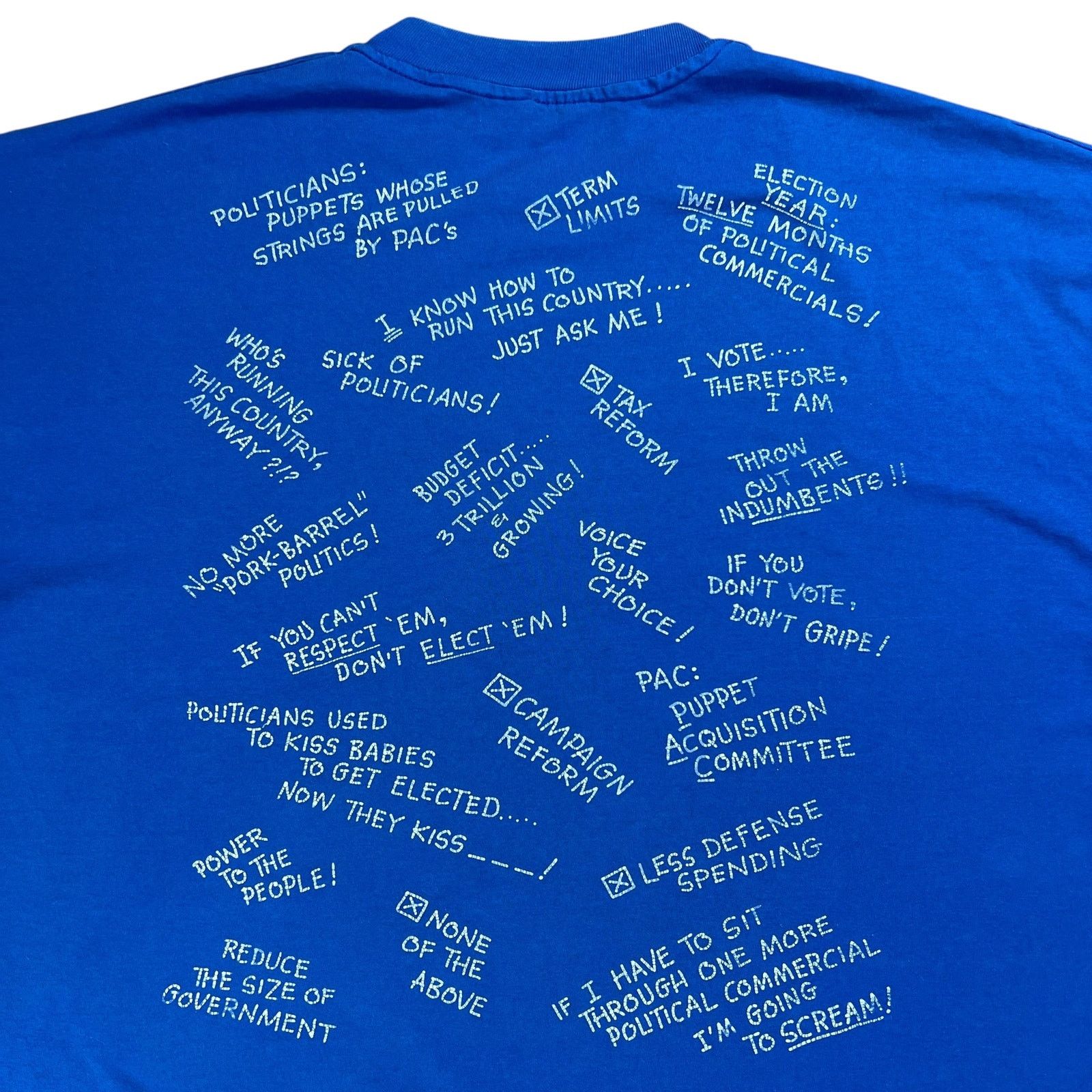 Hanes × Vintage Vintage 1992 Disgusted Voter! Political Protest tee (XXL) Size US XXL / EU 58 / 5 - 8 Thumbnail