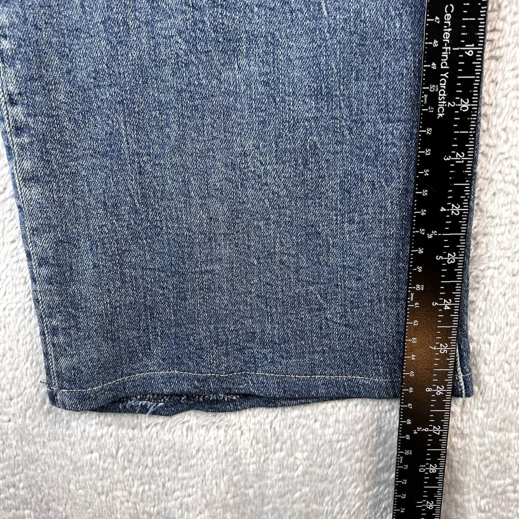Vintage Buckle Jeans Cropped Wide Leg 90s Grunge Skater Womens 28x28 Blue Denim Cotton Polyester Spandex 5-Pocket Rise Mid Baggy Stretch Proudly Buckle Size 28" / US 6 / IT 42 - 7 Thumbnail