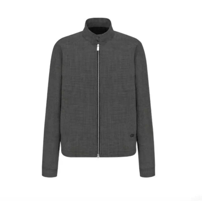 Dior Dior M Grey Wool Zip Jacket for Men 0089 Size US M / EU 48-50 / 2 - 1 Thumbnail