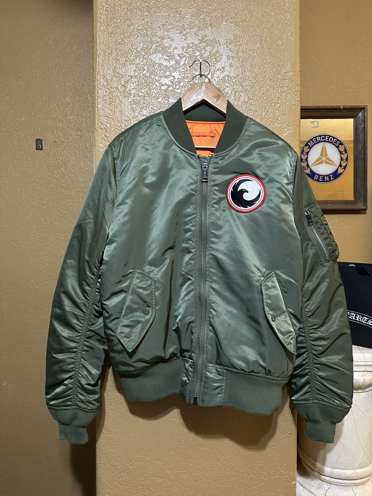 Alpha Industries RARE Alpha Industries Pierced Skull MA-1 Bomber Jacket GRAIL Size US L / EU 52-54 / 3 - 3 Thumbnail