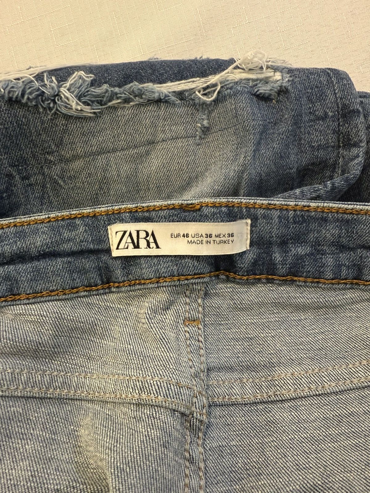 Zara ZARA Distressed Tapered Jeans Size US 36 / EU 52 - 3 Thumbnail