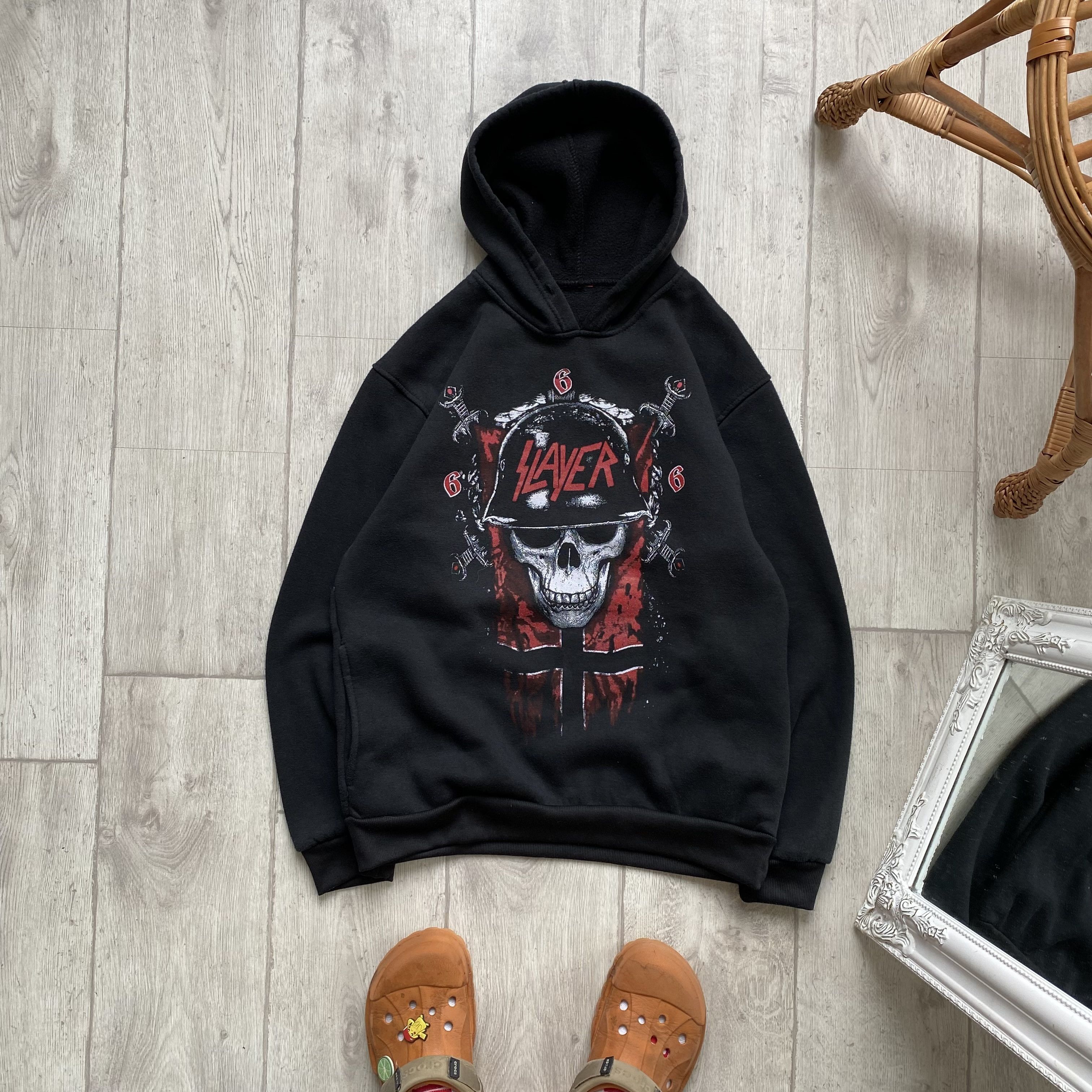 Band Tees 💀 Slayer Metal Band Hoodie 666 skull print Rock Band tee Size US S / EU 44-46 / 1 - 1 Thumbnail