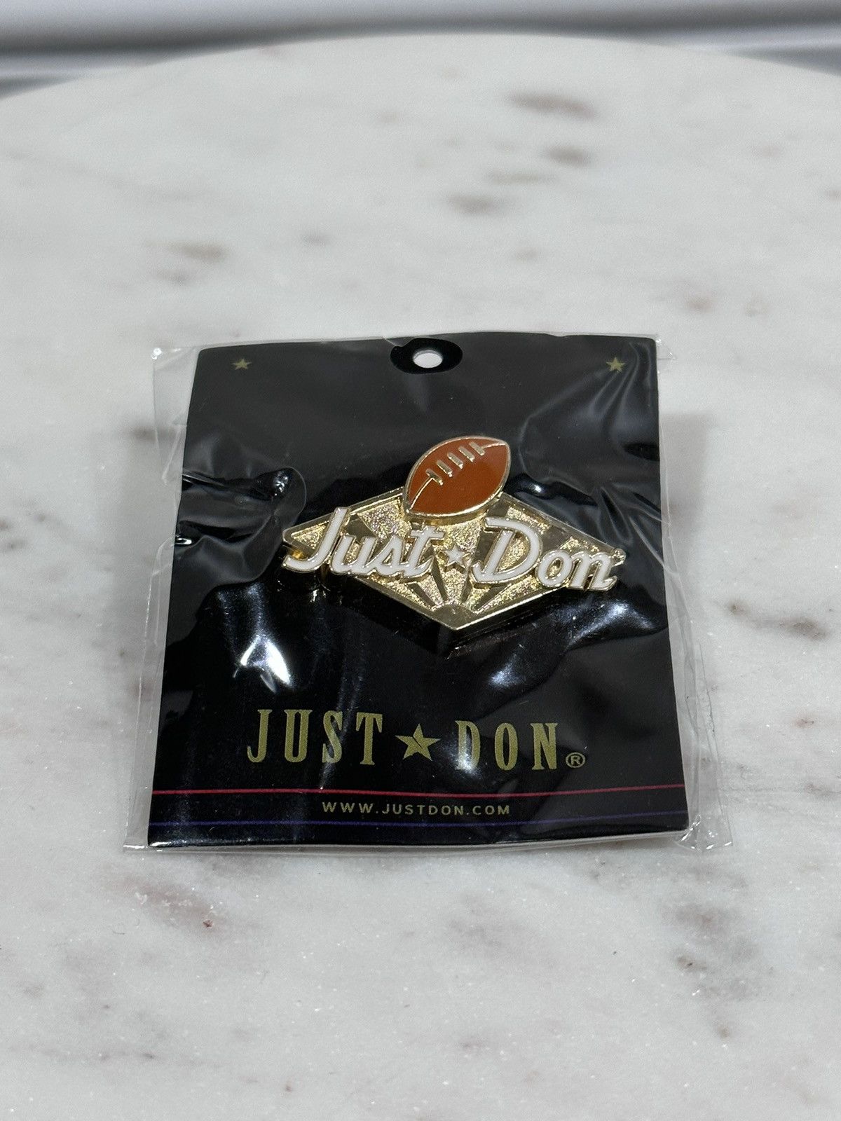 Just Don Just Don NFL Football Logo Gold Pin Size ONE SIZE - 1 Thumbnail