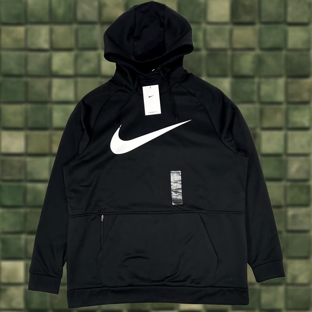 Nike Nike Therma Fit Swoosh Pullover Zip Pocket Black Hoodie CU6238-010 Mens XLARGE Size US XL / EU 56 / 4 - 1 Thumbnail
