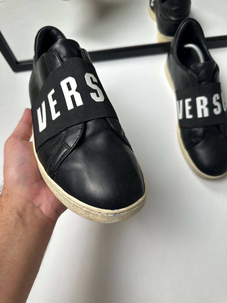 Versus Versace Versus Versace Low Top Black Leather Shoes Size US 9 / EU 42 - 4 Thumbnail