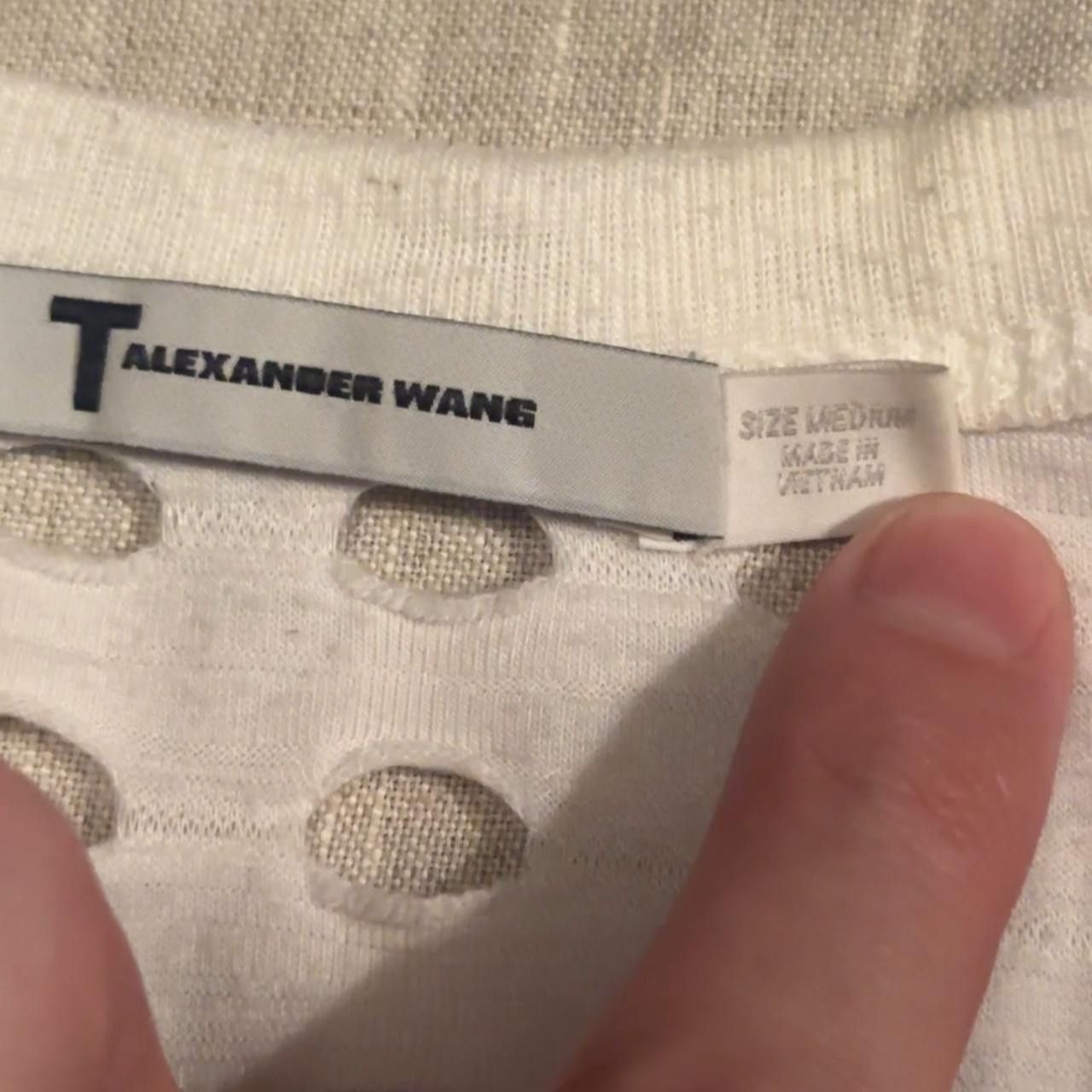 T by Alexander Wang T by Alexander wang perforated white tee Size US M / EU 48-50 / 2 - 4 Thumbnail