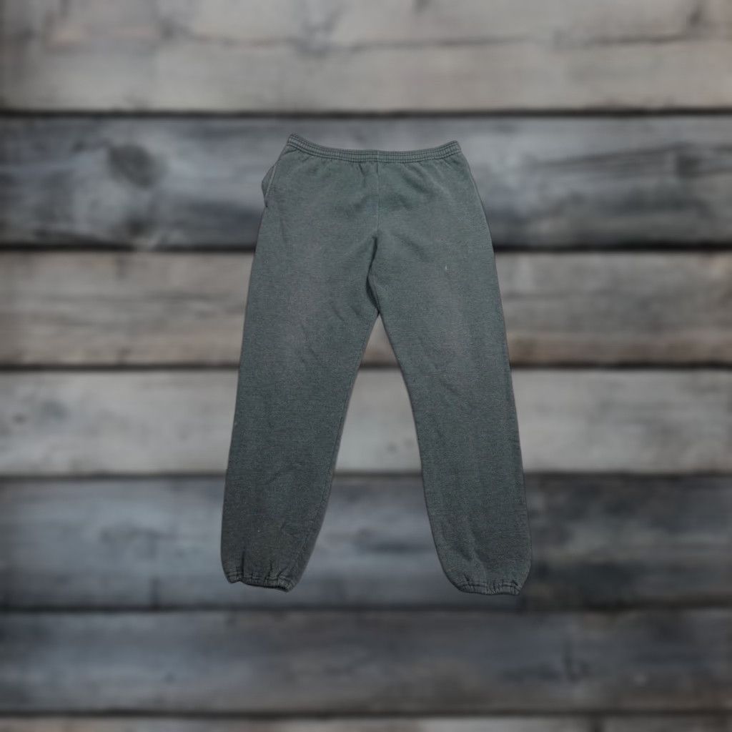 Russell Athletic VINTAGE Russell Athletic Sweatpants Mens M Green Fleece Joggers Elastic Waist Pockets 90s Size US 31 - 1 Thumbnail