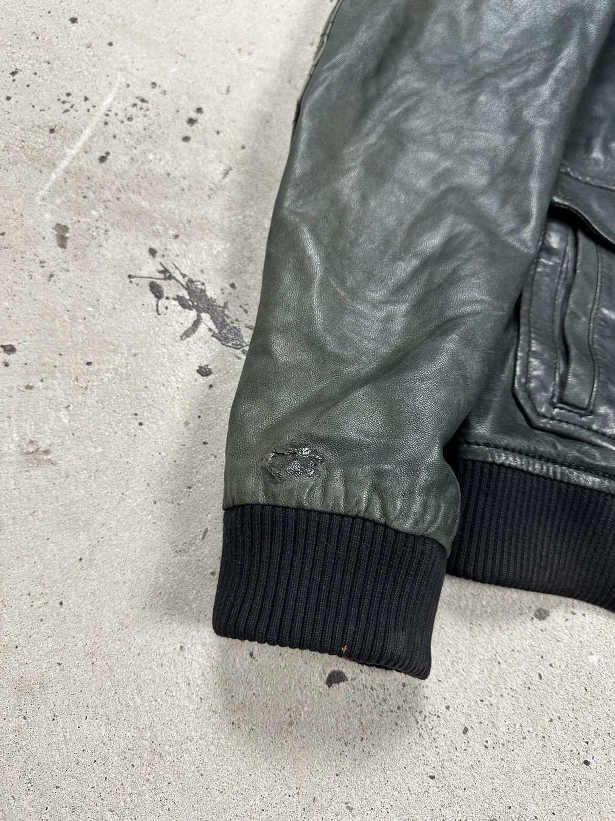 Genuine Leather × The Kooples The Kooples Khaki Biker Lamb Leather Jacket Size US L / EU 52-54 / 3 - 3 Thumbnail
