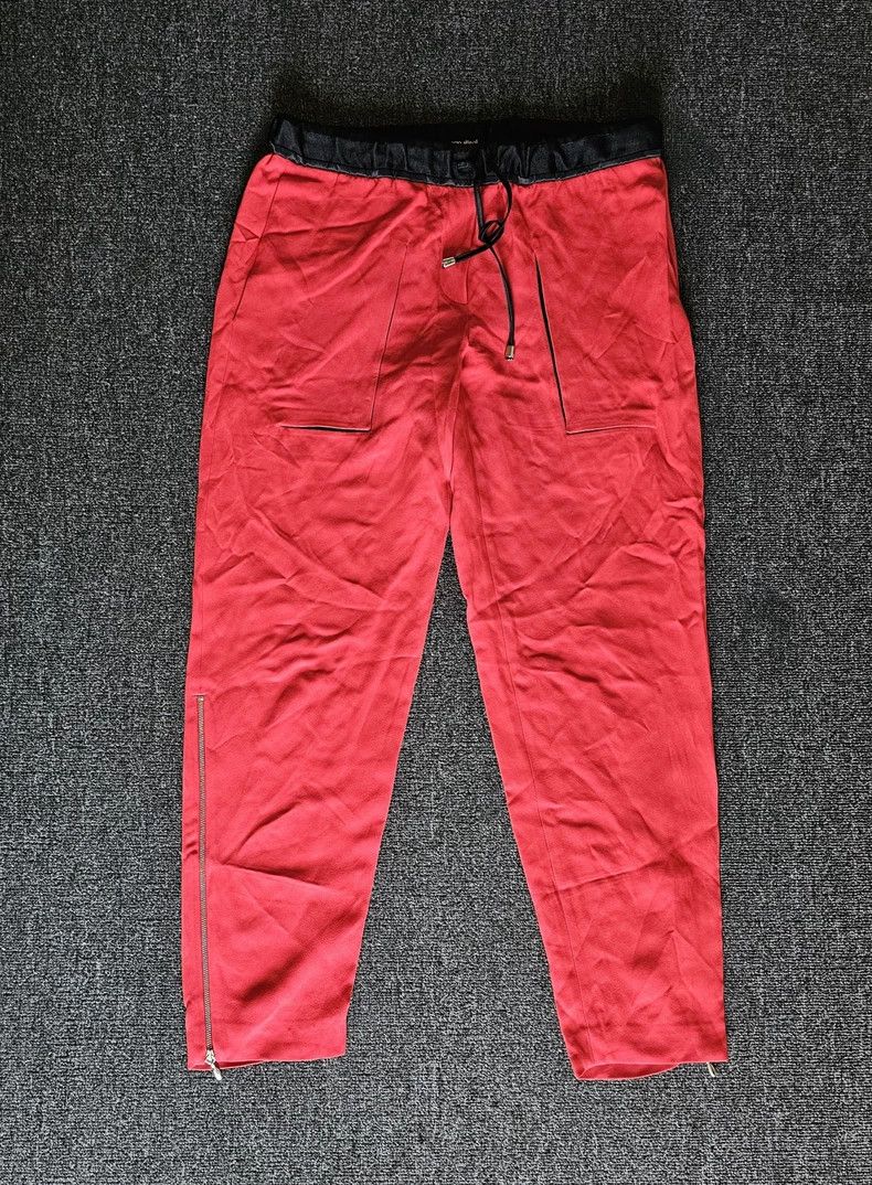 Vintage Giorgio Armani Women's Silk Track Pants-yf Size US 40 / EU 56 - 1 Thumbnail