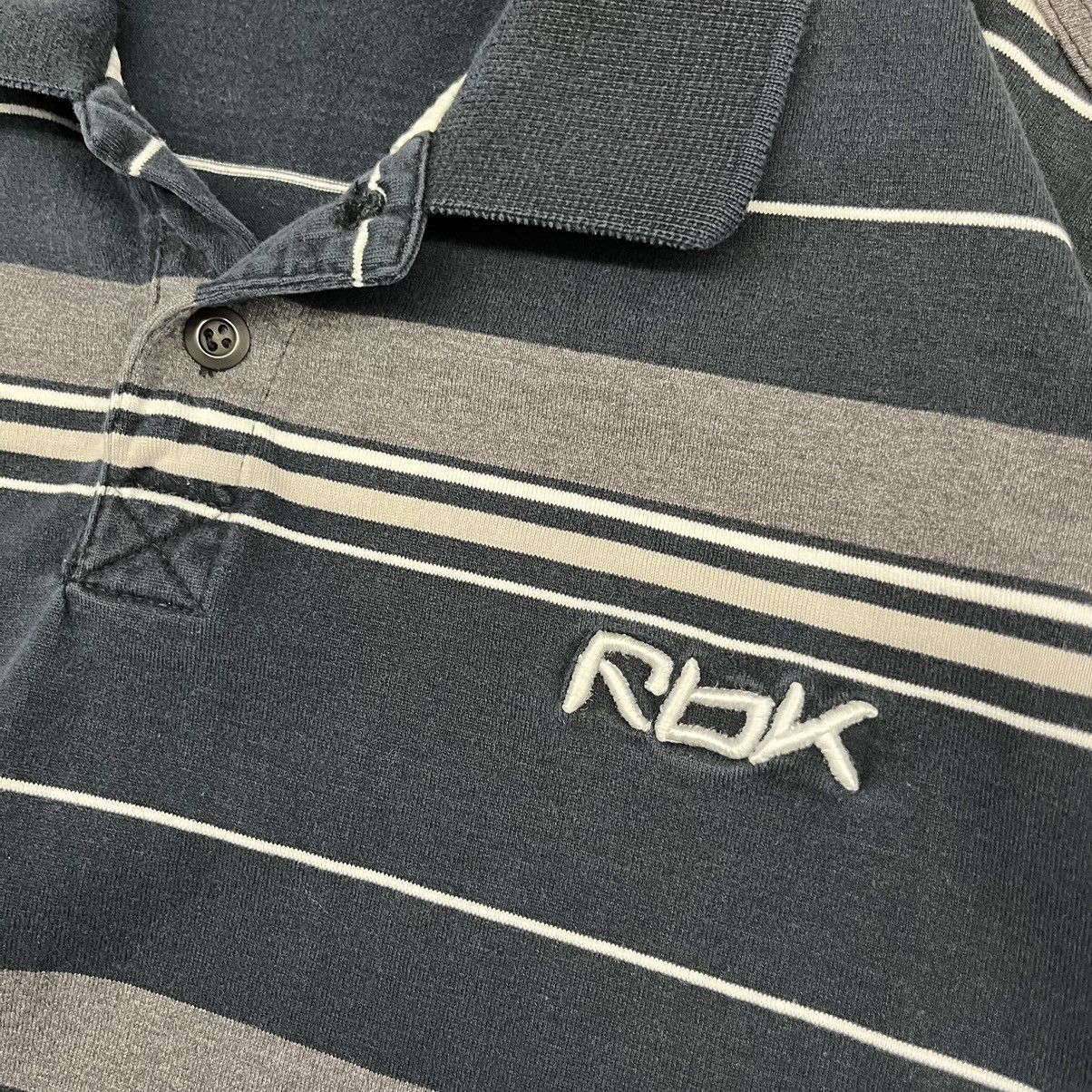 Reebok × Vintage Y2K Reebok Striped Polo Size US XL / EU 56 / 4 - 2 Thumbnail