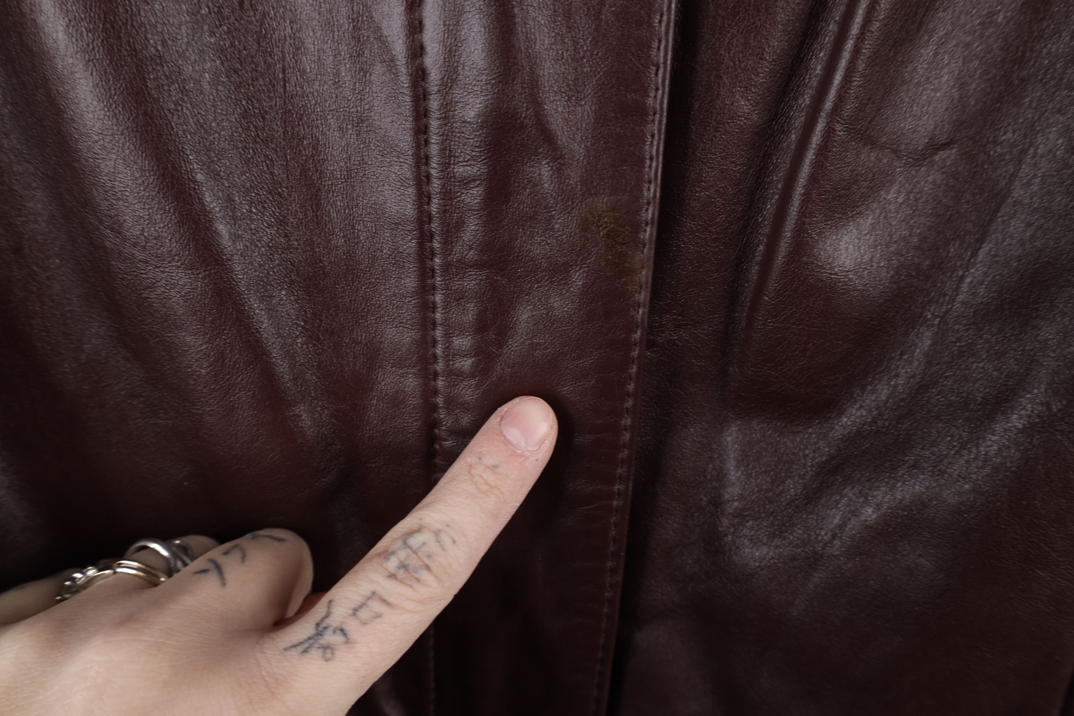 Vintage Vintage 80s 90s Streetwear Leather Bomber Jacket Oxblood Red Size M / US 6-8 / IT 42-44 - 4 Thumbnail