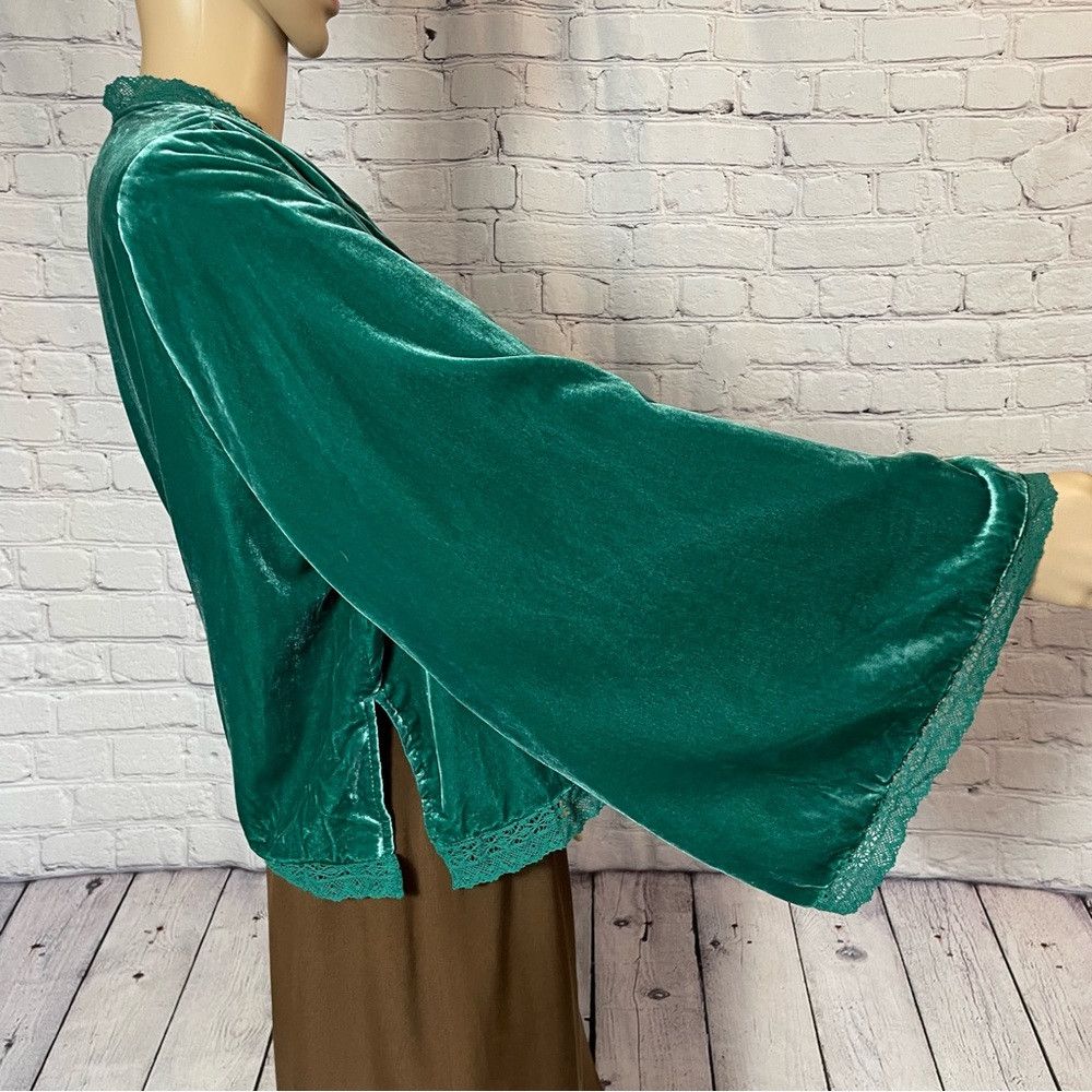 Free People New Free People Velvet Bed Everglade Green Viscose Jacket S Size XS / US 0-2 / IT 36-38 - 4 Thumbnail