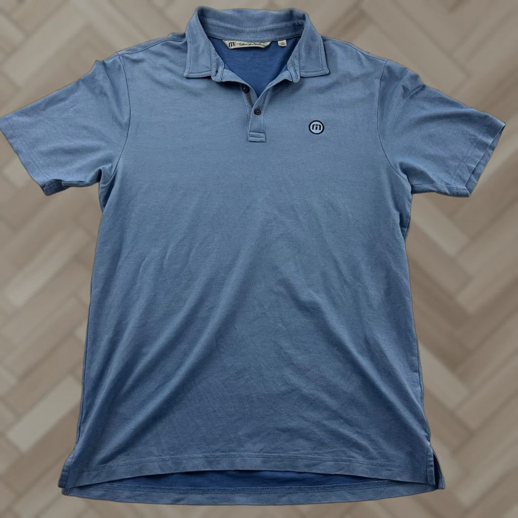 TravisMathew Travis Mathew Short Sleeve Golf Polo Shirt Men's Medium Blue Shirt Size US M / EU 48-50 / 2 - 1 Thumbnail