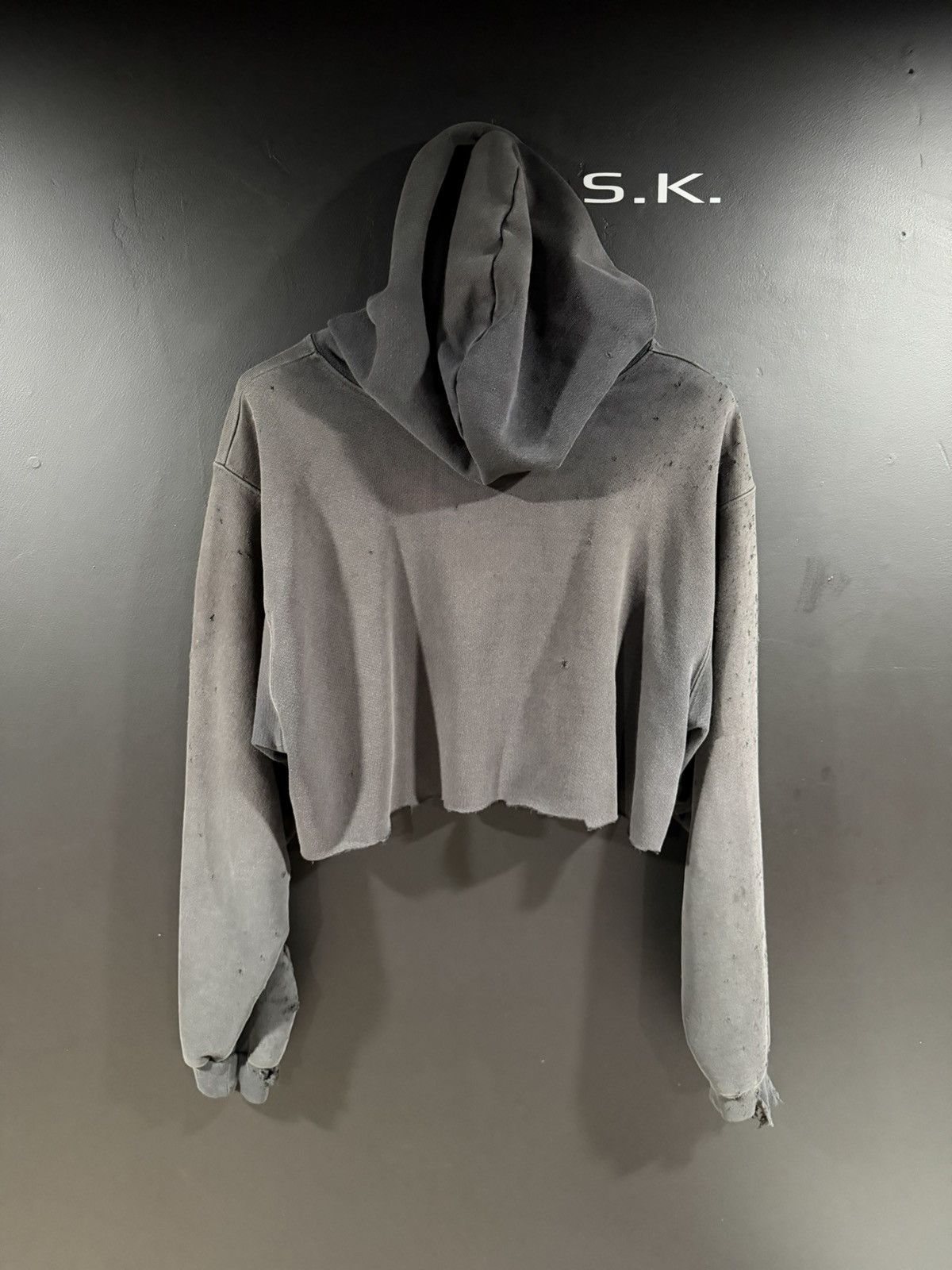 Vintage 2010s Vintage FR Sun Faded Thrashed Cropped Grunge Hoodie XL Size US XL / EU 56 / 4 - 8 Thumbnail