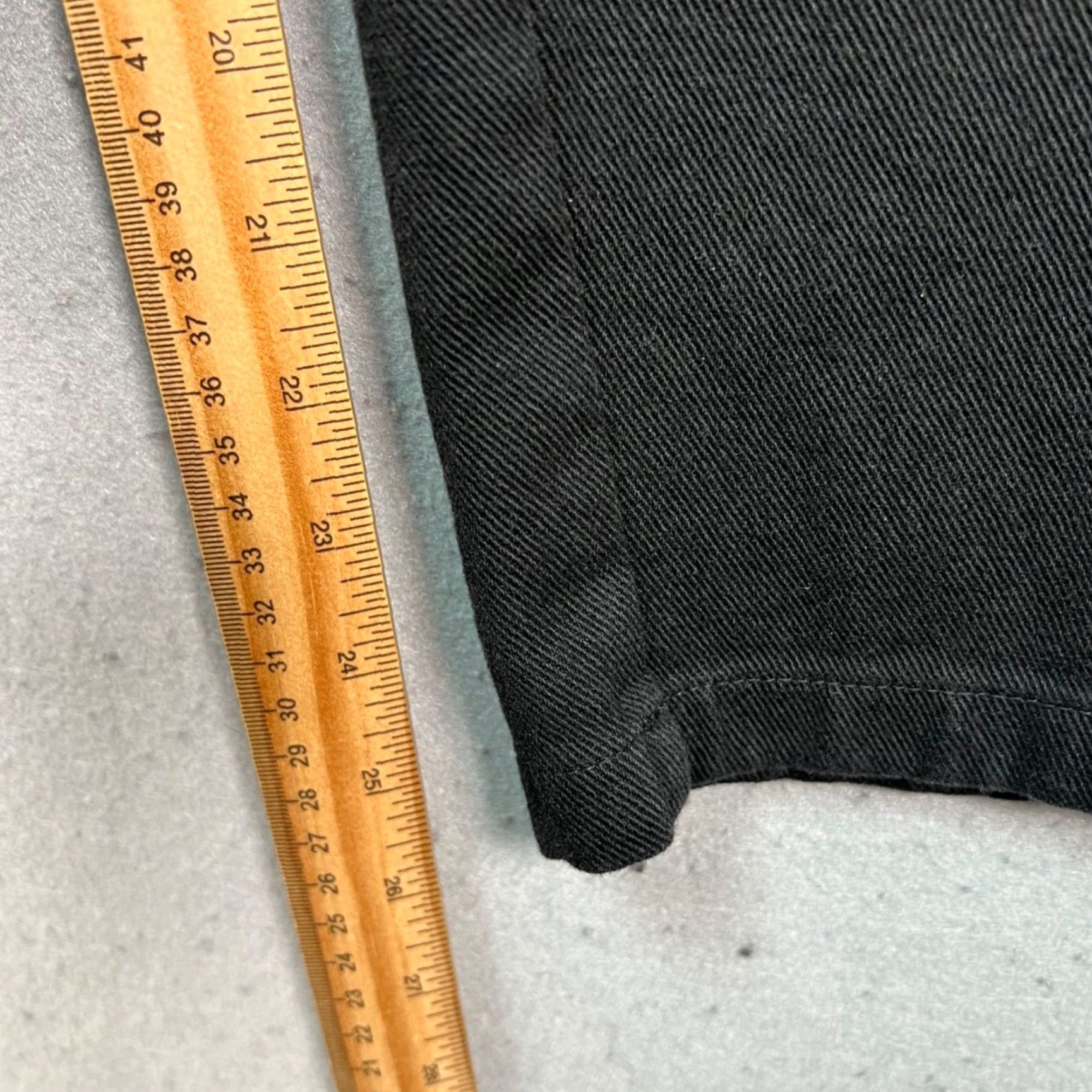 Vintage Sampson & Taylor Mens Large Cropped Black Cotton Drawstring Pants Elastic Waist - Chino, Flat Front, Tapered, 27 In Inseam, 32 In Waist, Regular Size US 33 - 7 Thumbnail