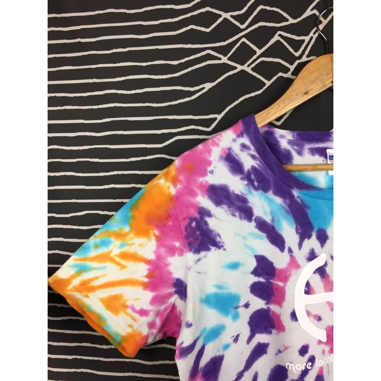 Japanese Brand Asse!! Records More Local More Global Spiral Tie Dye Tee Size US L / EU 52-54 / 3 - 4 Thumbnail