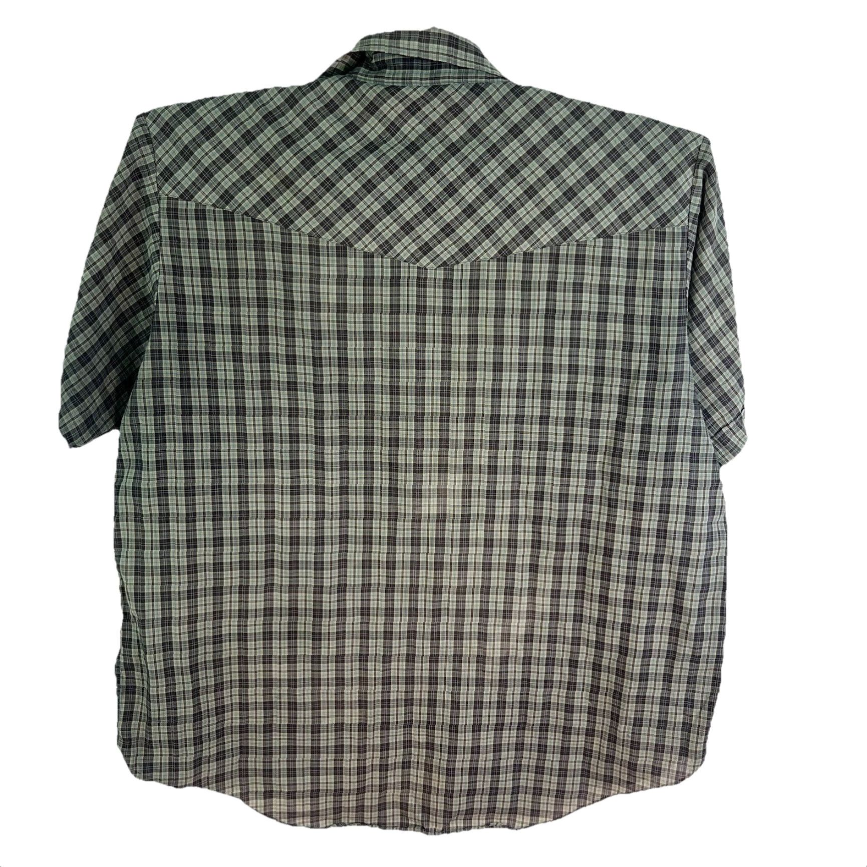 Vintage VINTAGE Plains Westernwear Plaid Pearl Snap Shirt Men’s XL Green Short Sleeve Work Shirt Mens XL Green Plaid Pearl Snap Western Vintage Size US XL / EU 56 / 4 - 2 Thumbnail