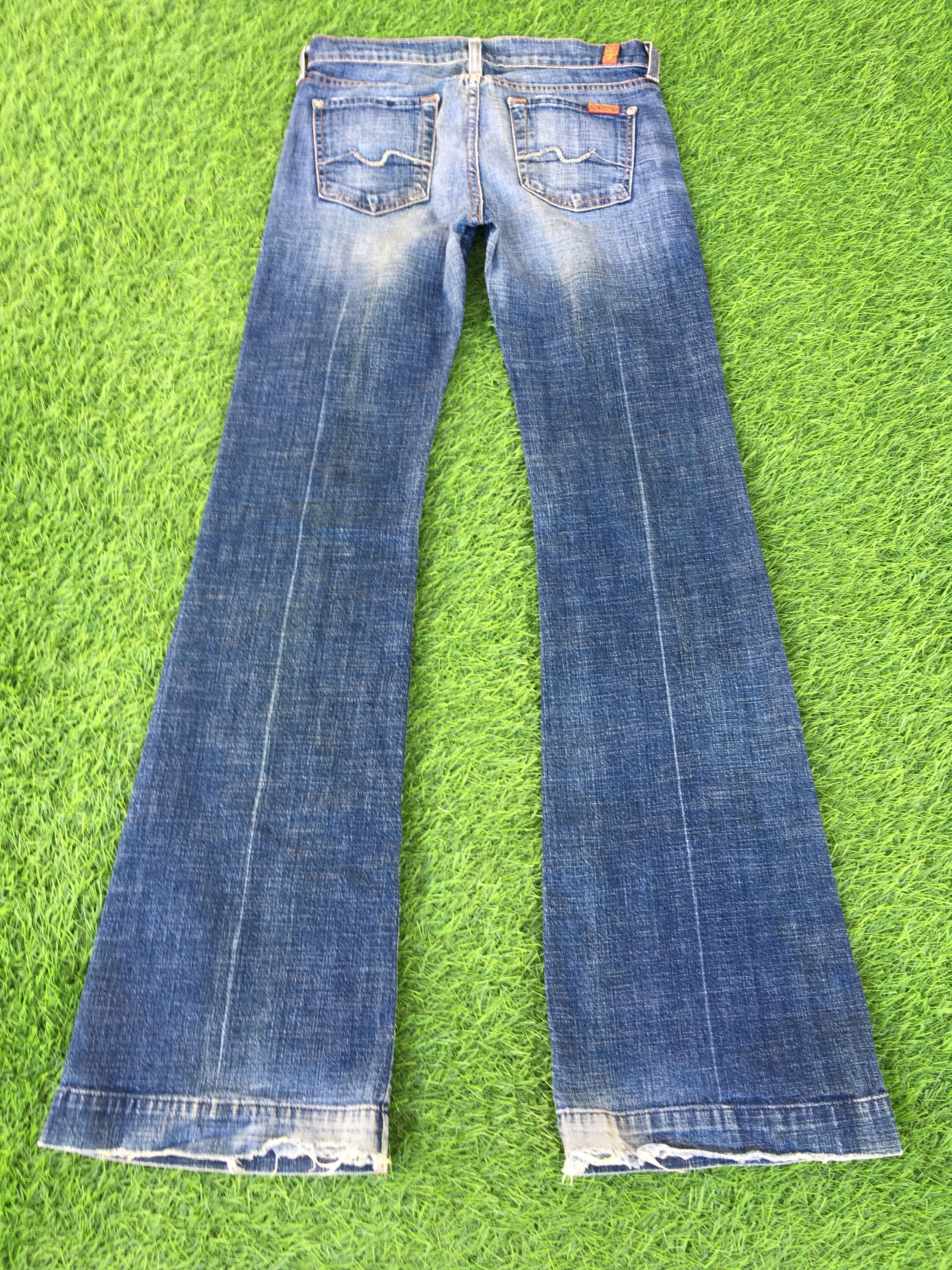 Designer Y2K Low Rise Distressed Flare Jeans D-1052 Size 26" / US 2 / IT 38 - 2 Thumbnail