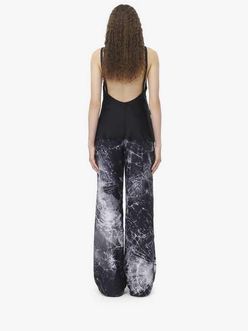 Alexander McQueen o1srvl11e0326 Satin Back Drop Top in Black Size S / US 4 / IT 40 - 5 Thumbnail