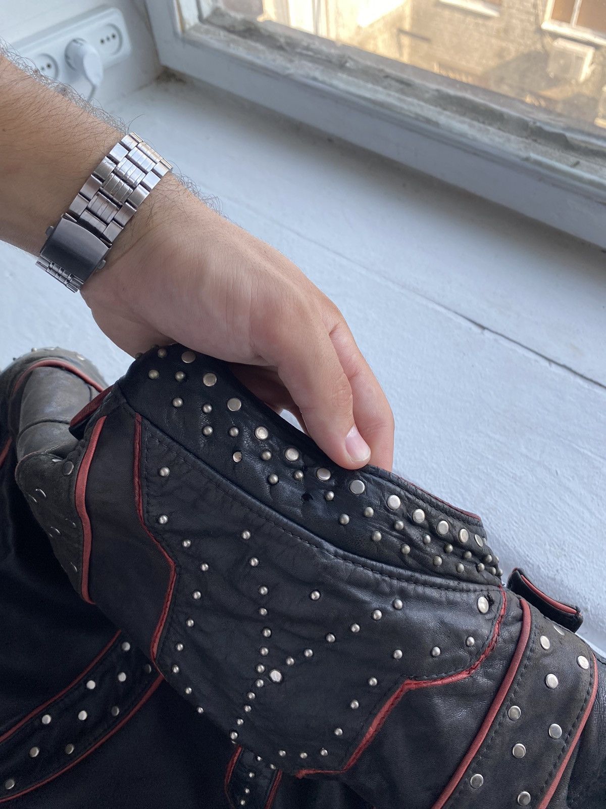 Other 🔗GOTHIC PUNK OPIUM ZIPPER BONDAGE LEATHER JACKET OWENS ISSEY Size US M / EU 48-50 / 2 - 14 Thumbnail