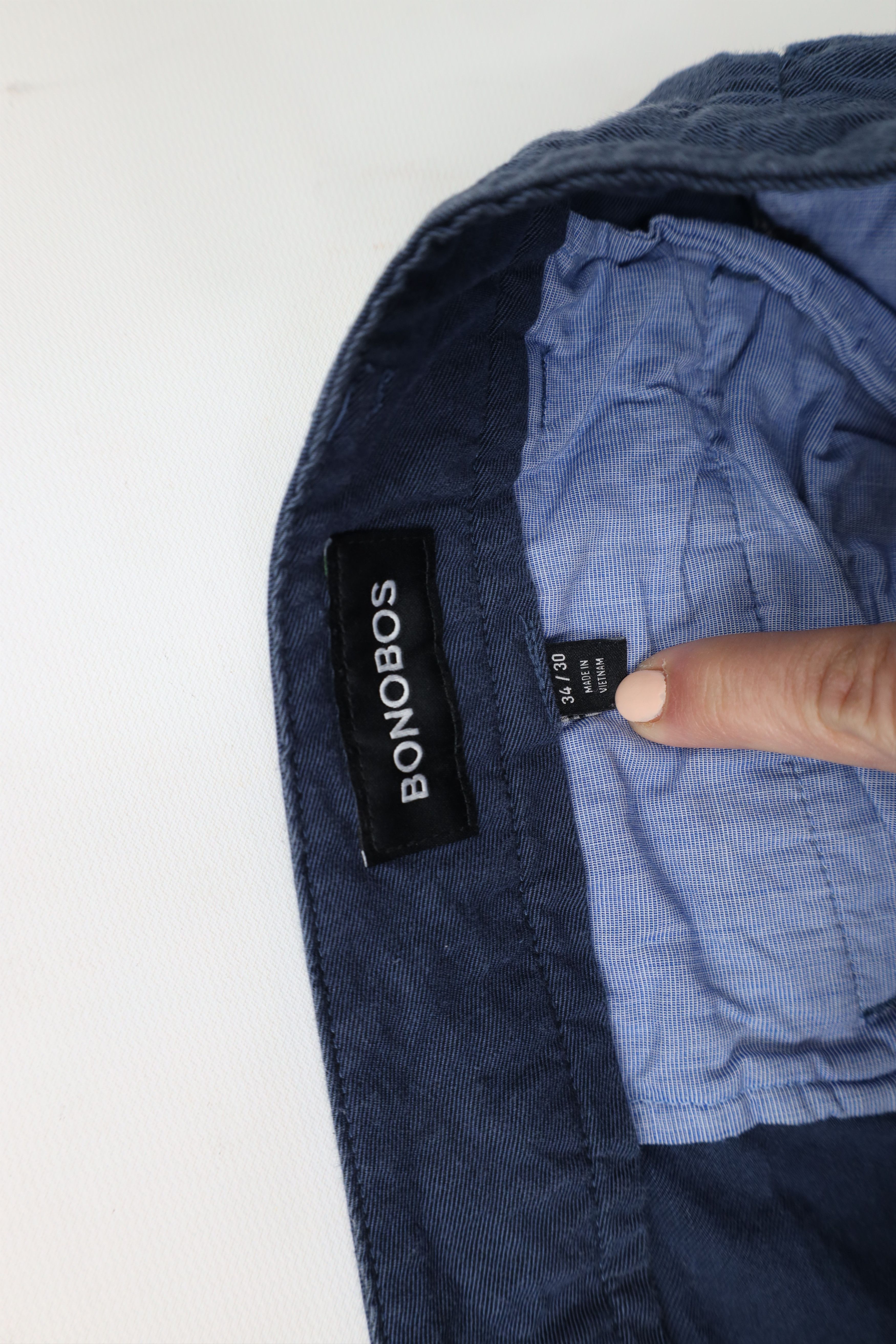 Bonobos × Vintage Bonobos Lightweight Tailored Fit Chino Pants Trousers Blue Size US 34 / EU 50 - 9 Thumbnail