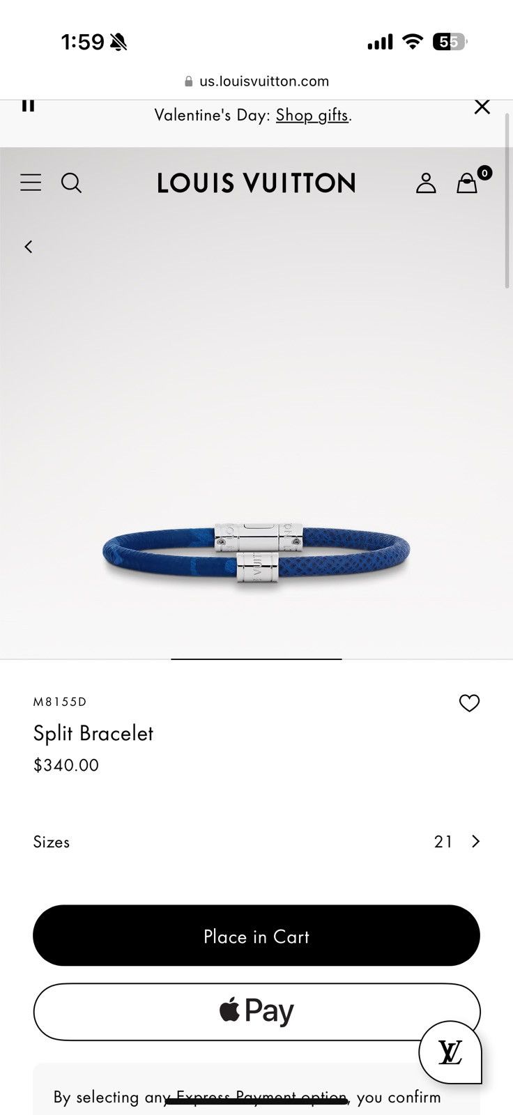 Louis Vuitton LOUIS VUITTON BLUE SPLIT BRACELET Size ONE SIZE - 7 Thumbnail