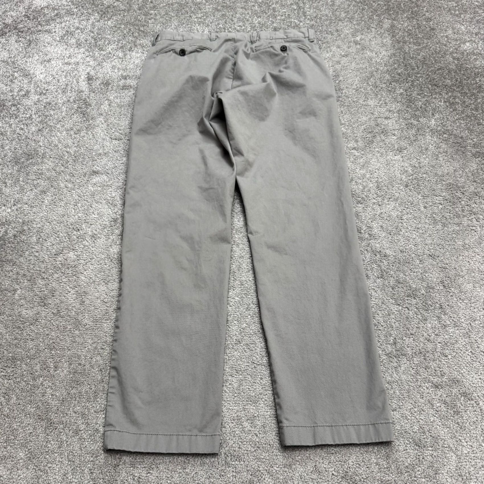 Nordstrom Nordstrom 1901 Stable Slim Fit Chino Pants Mens 32x30 Gray Straight Leg Stretch Size US 32 / EU 48 - 2 Thumbnail
