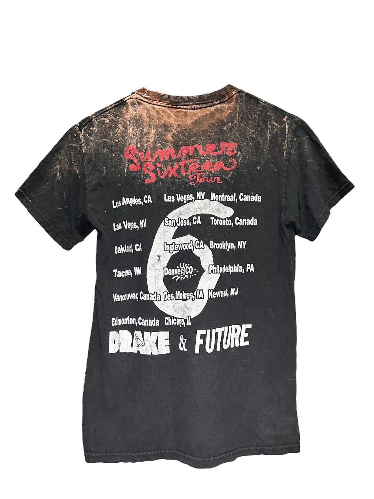 Drake × October's Very Own × Rap Tees Vintage Thrashed Drake & Future Summer Sixteen Tour Raptees Size US S / EU 44-46 / 1 - 2 Thumbnail