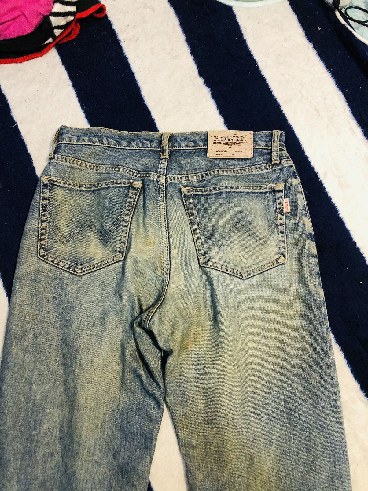 Edwin × Japanese Brand Edwin Distressed Jeans (1) Size US 31 - 10 Thumbnail