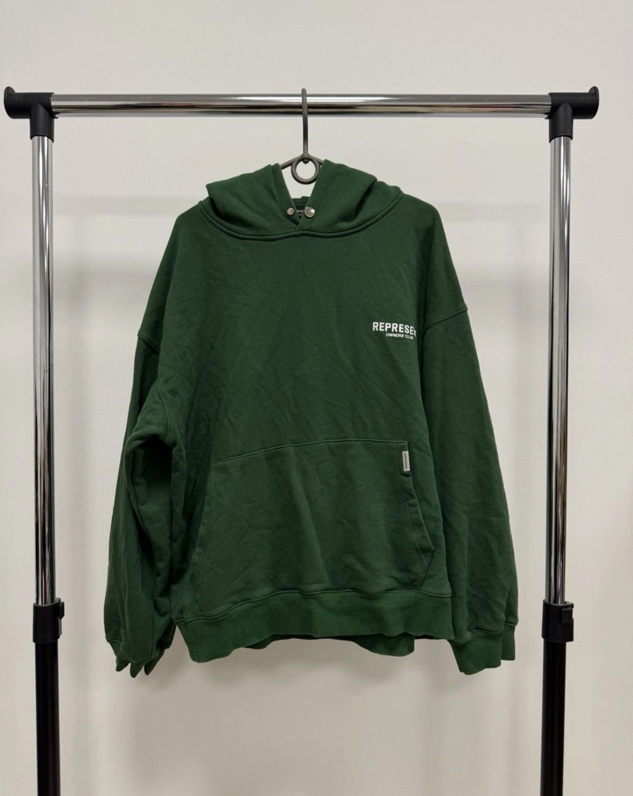 Represent Owners Club Oversize Hoodie Green Mens M Size