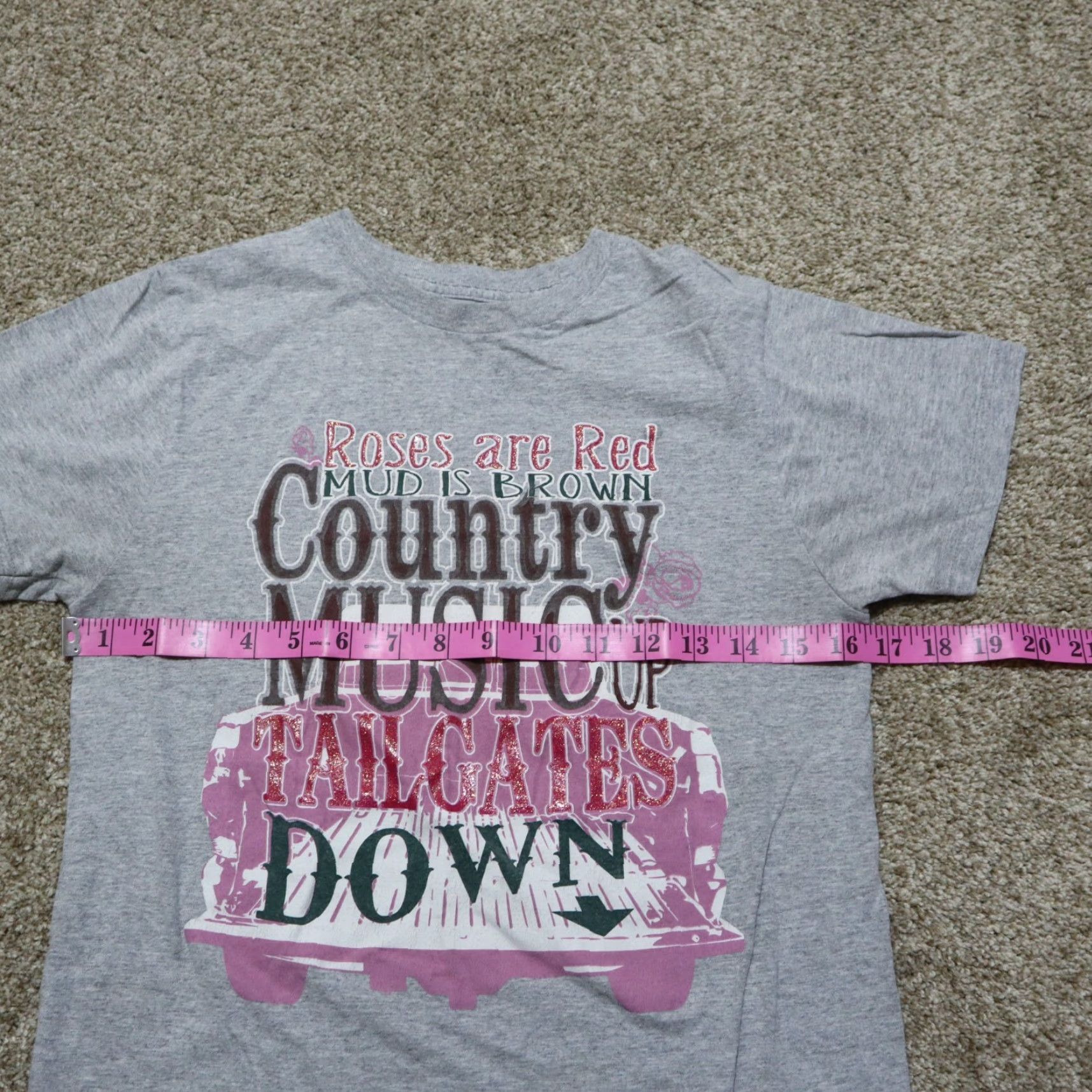 Vintage Roses Red Mud Brown Country Music Up Tailgate Down Tee T-Shirt Women's Size S Size S / US 4 / IT 40 - 5 Thumbnail