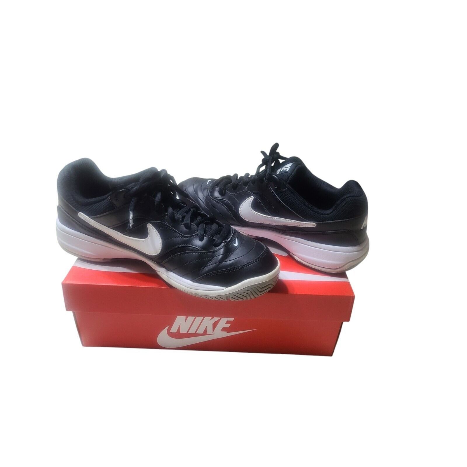 Nike Nike Mens Size 10.5M Court Lite Black White Tennis Shoes Size US 10.5 / EU 43-44 - 2 Thumbnail