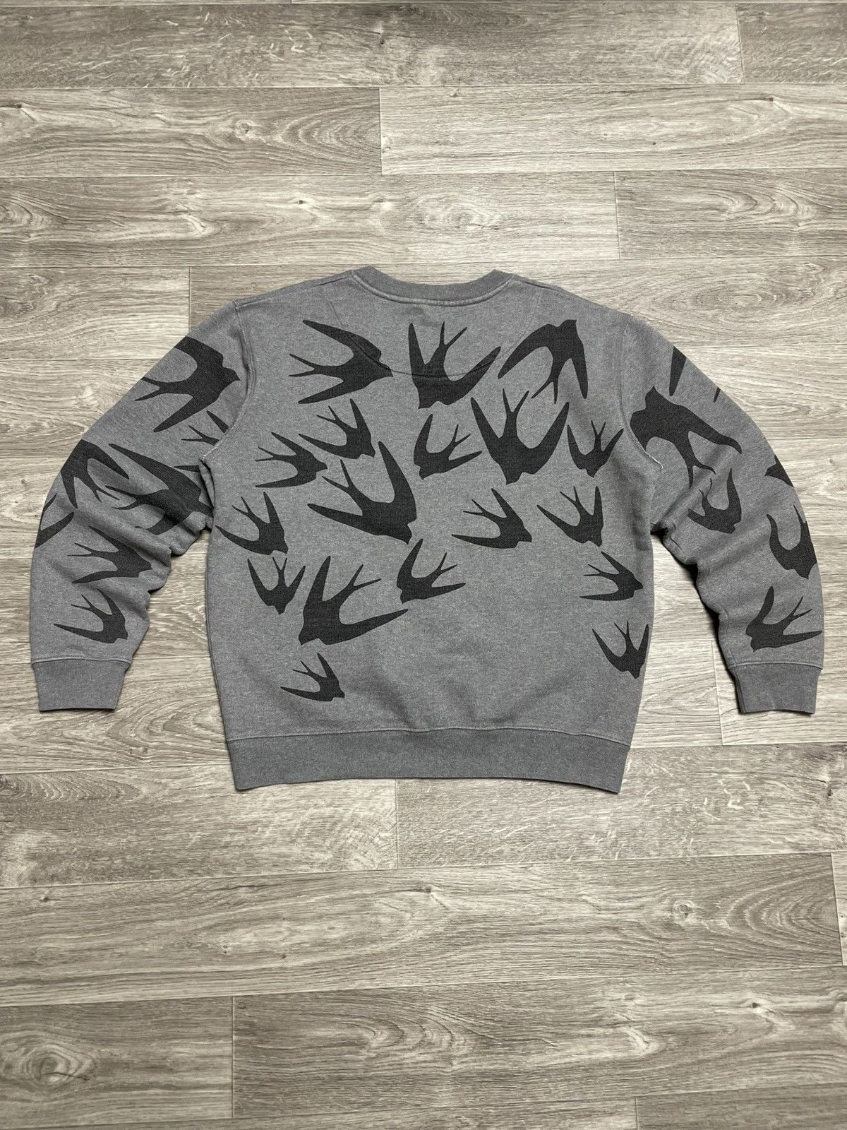 Alexander McQueen Alexander McQueen McQ Birds All Over Print Gray Sweatshirt Size L / US 10 / IT 46 - 14 Thumbnail